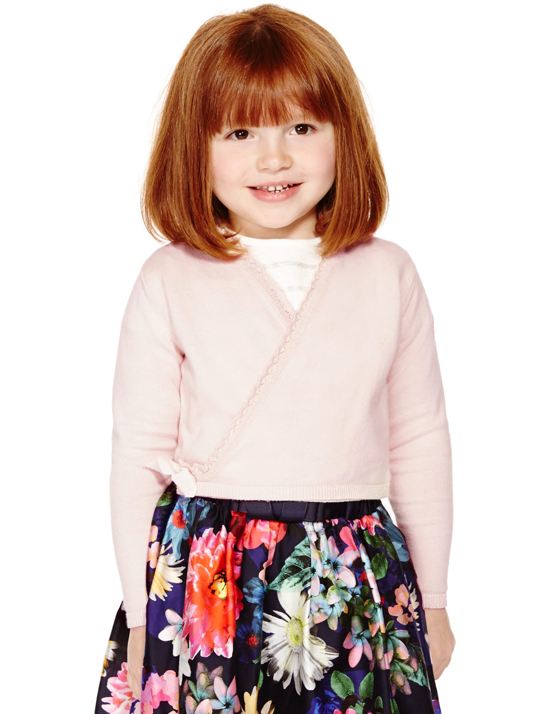 The Royal Ballet™ Cotton Rich Cardigan with StayNEW™ (3-8 Years) Image 2 of 3