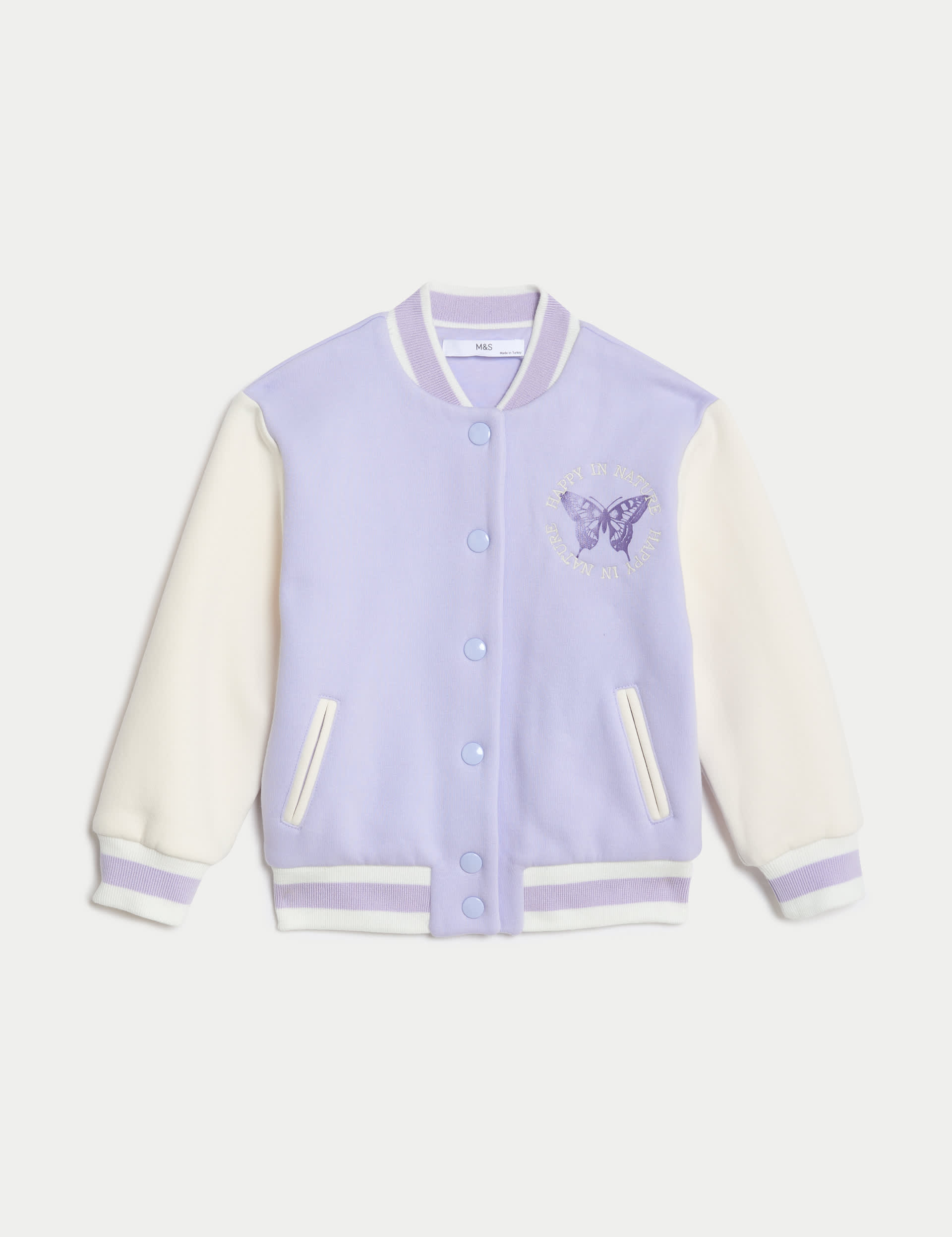 Cotton Rich Butterfly Graphic Bomber (2-8 Yrs)