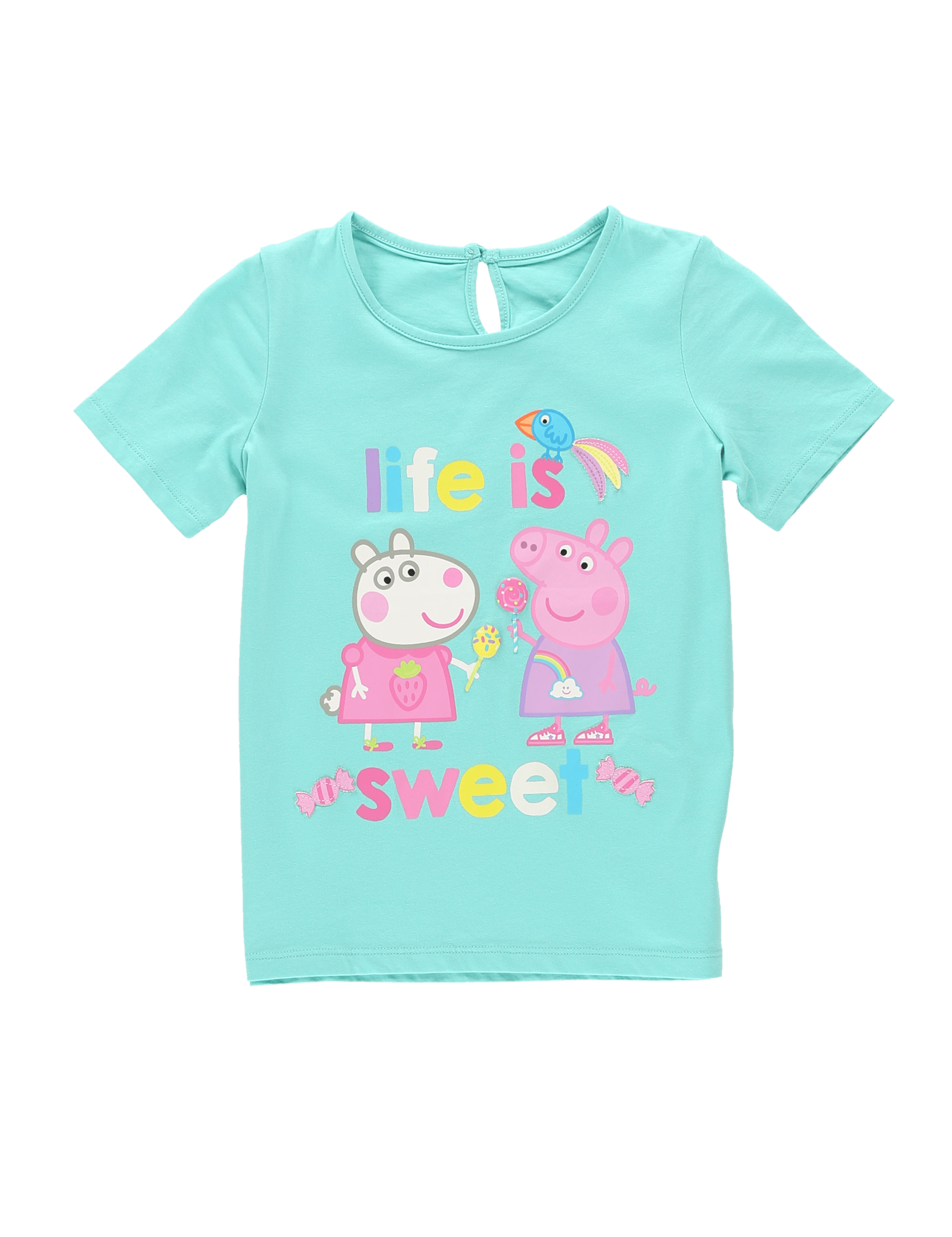 Pure Cotton Peppa Pig™ Life is Sweet Slogan T-Shirt (1-7 Years) Image 2 of 4