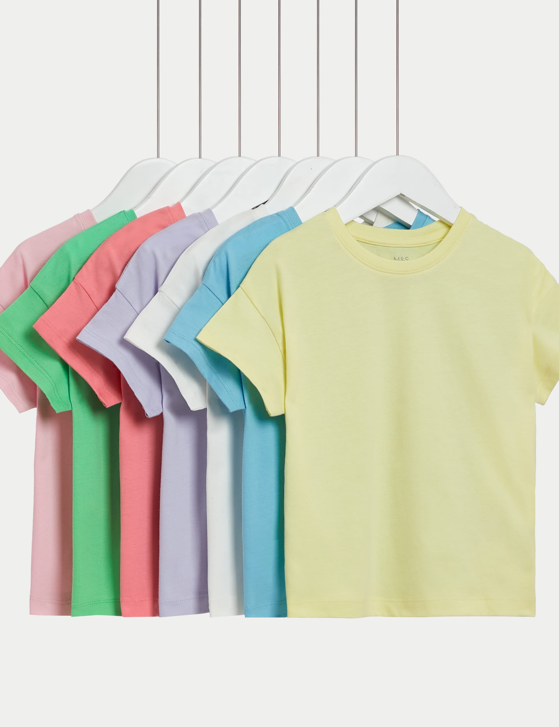 7pk Pure Cotton T-Shirts (2-8 Yrs)