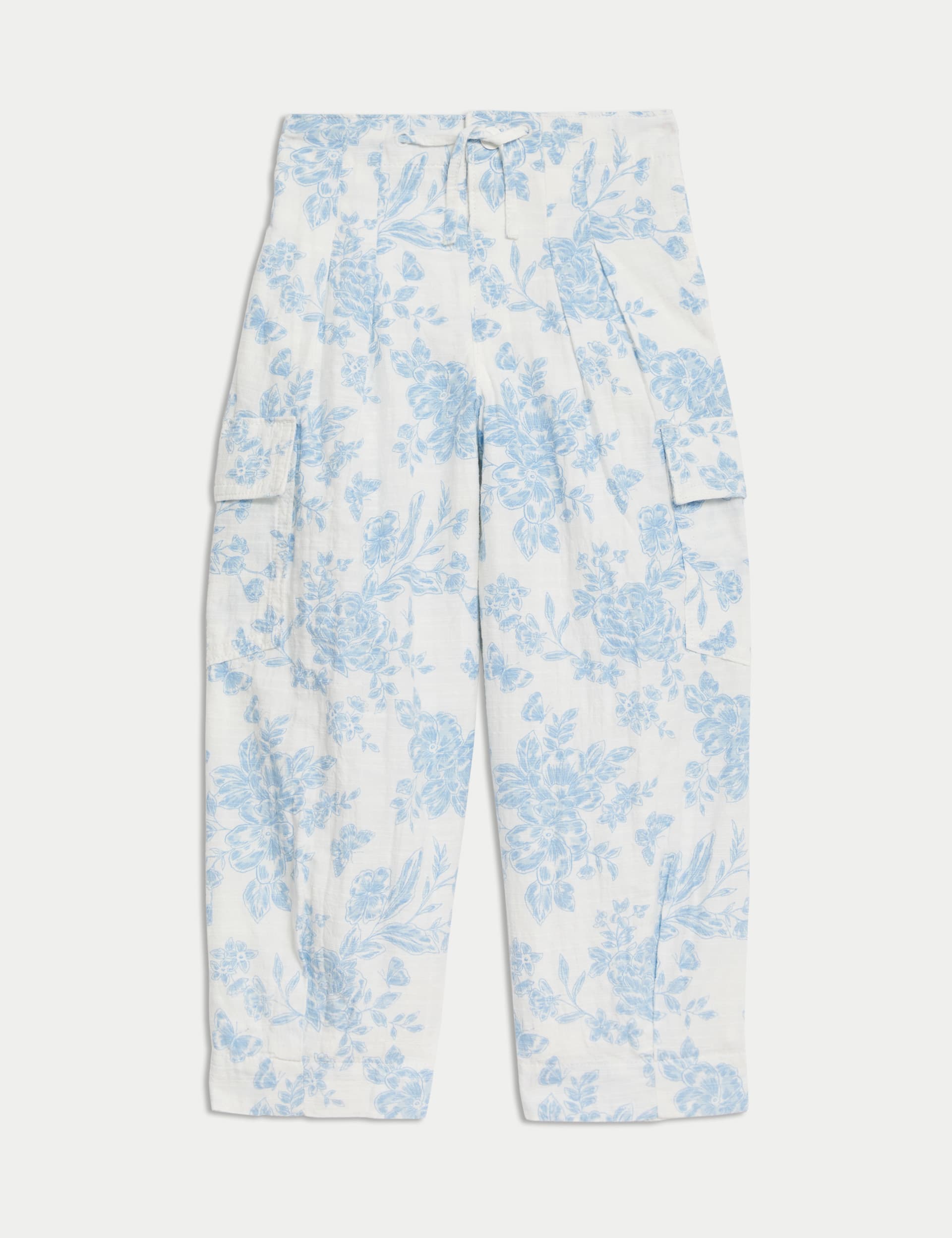 Cotton Rich Floral Trousers (2-8 Yrs)