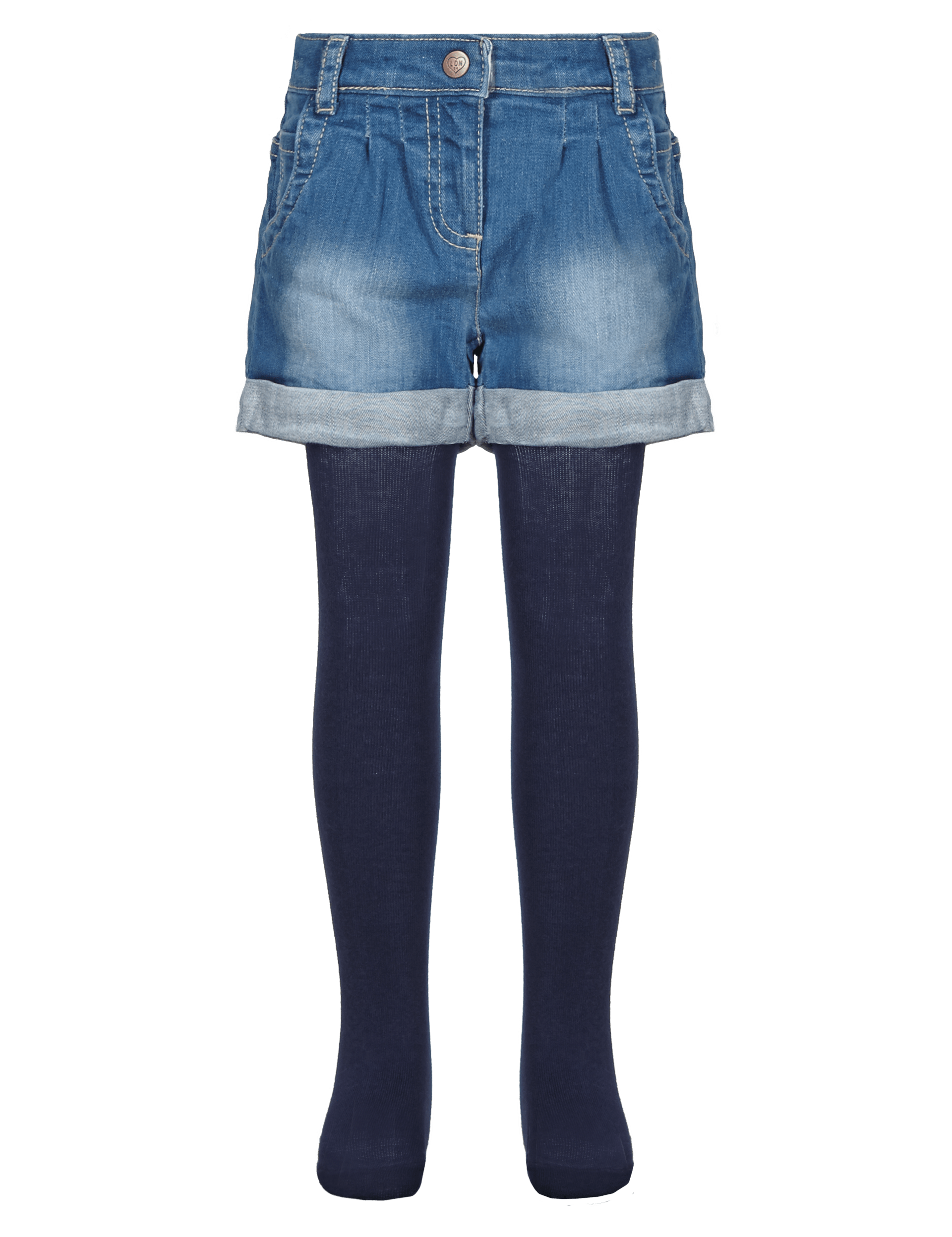 Cotton Rich Denim Shorts Tights Set 1 7 Years M S