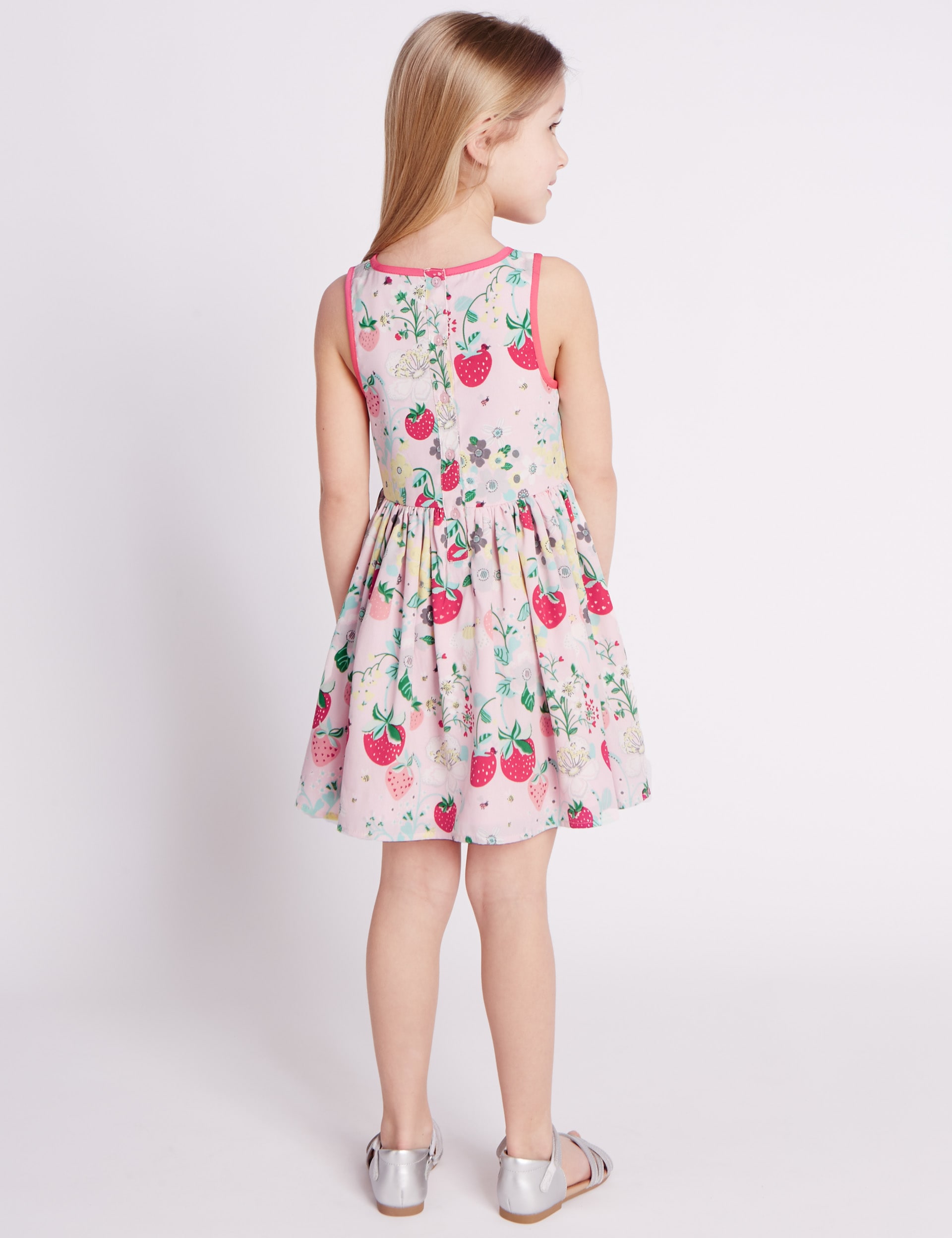 Floral & Fruit Print Prom Dress (1-7 Years) Image 2 of 3