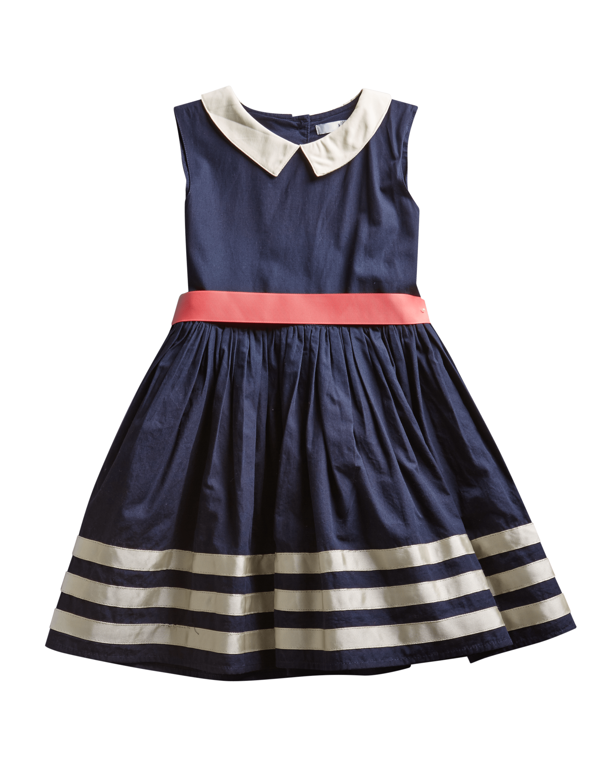 Pure Cotton Peter Pan Collar Prom Dress with Belt (1-7 Years) Image 2 of 4
