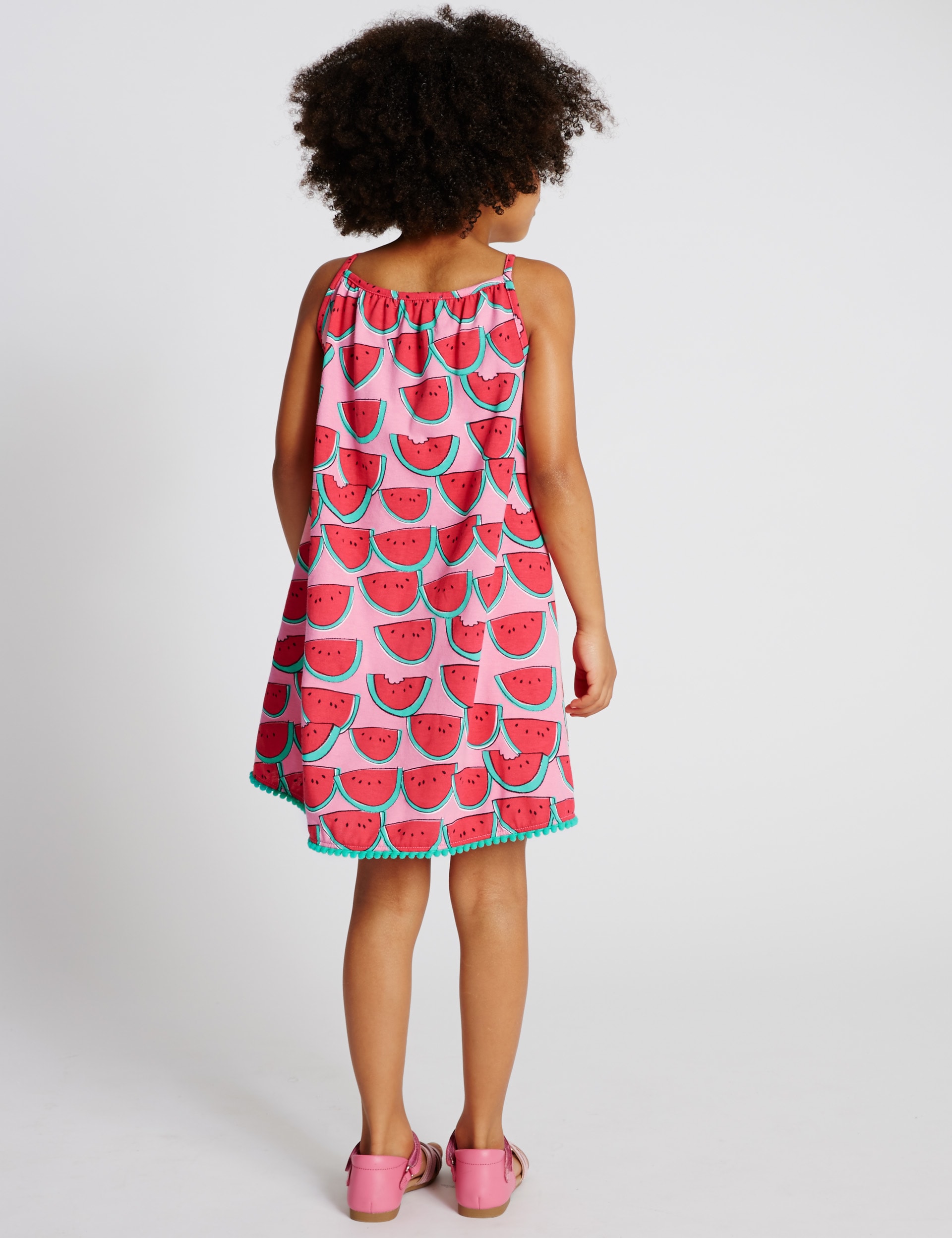 Pure Cotton Watermelon Print Dress (1-7 Years) Image 2 of 4