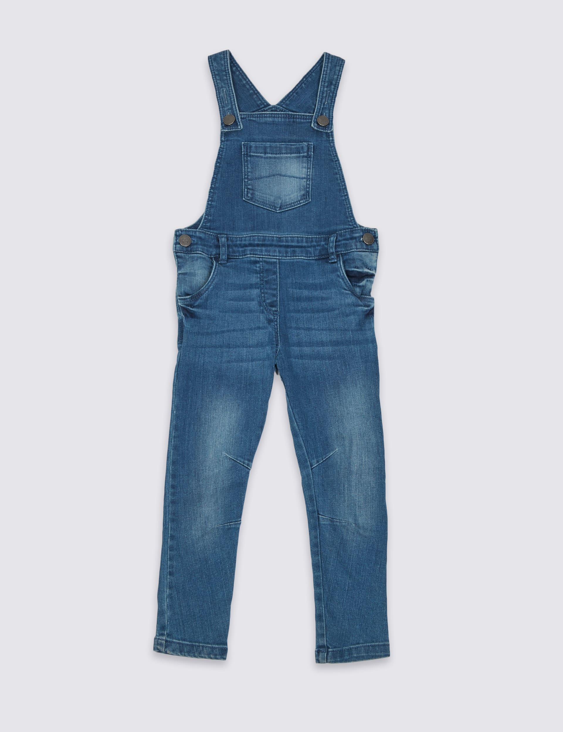 Cotton Denim Long Leg Dungaree with Stretch (3 Months - 5
