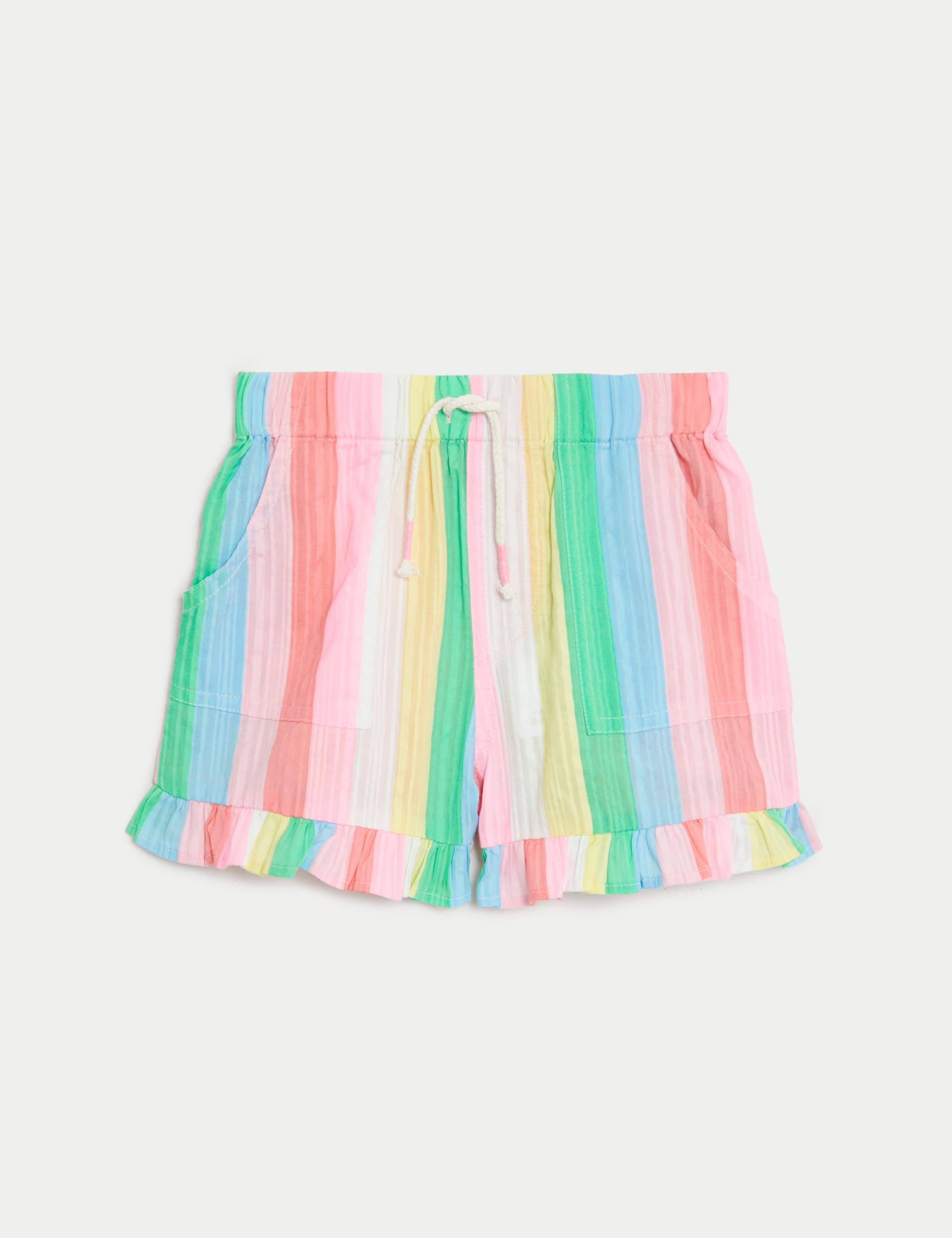 Pure Cotton Striped Shorts (2-8 Yrs)