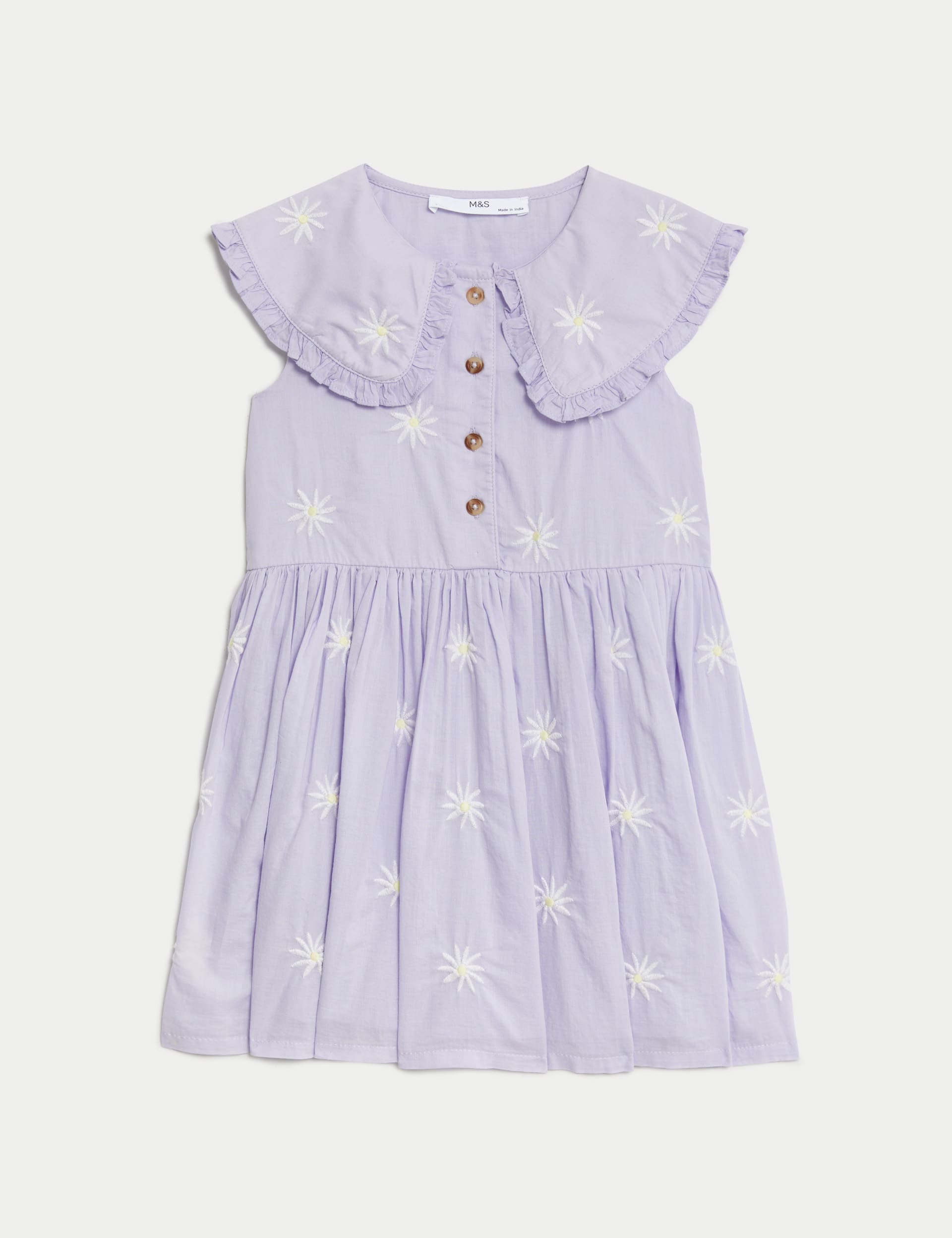 Pure Cotton Embroidered Dress (2-8 Yrs)