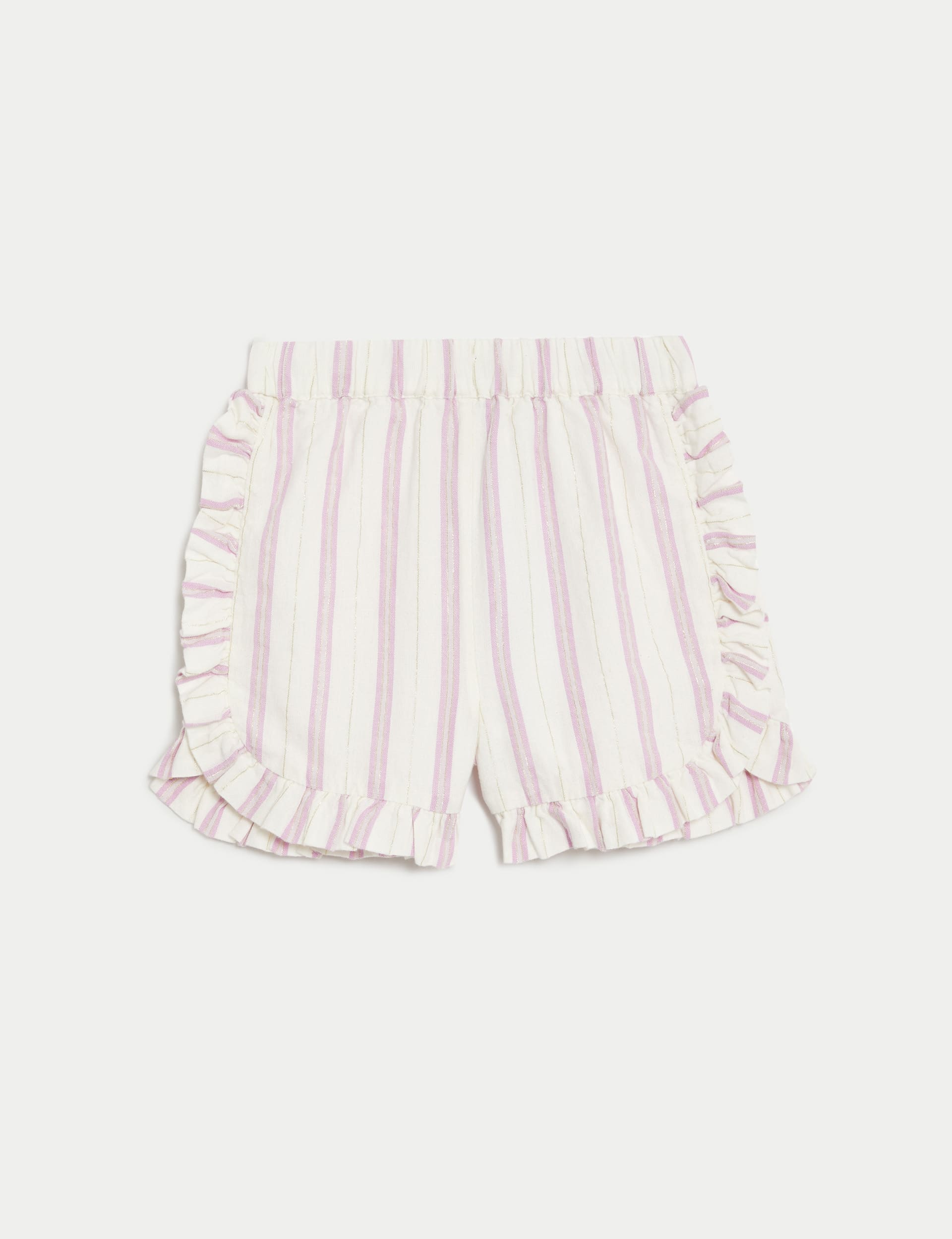 Cotton Rich Elasticated Waist Striped Shorts (2-8 Yrs)