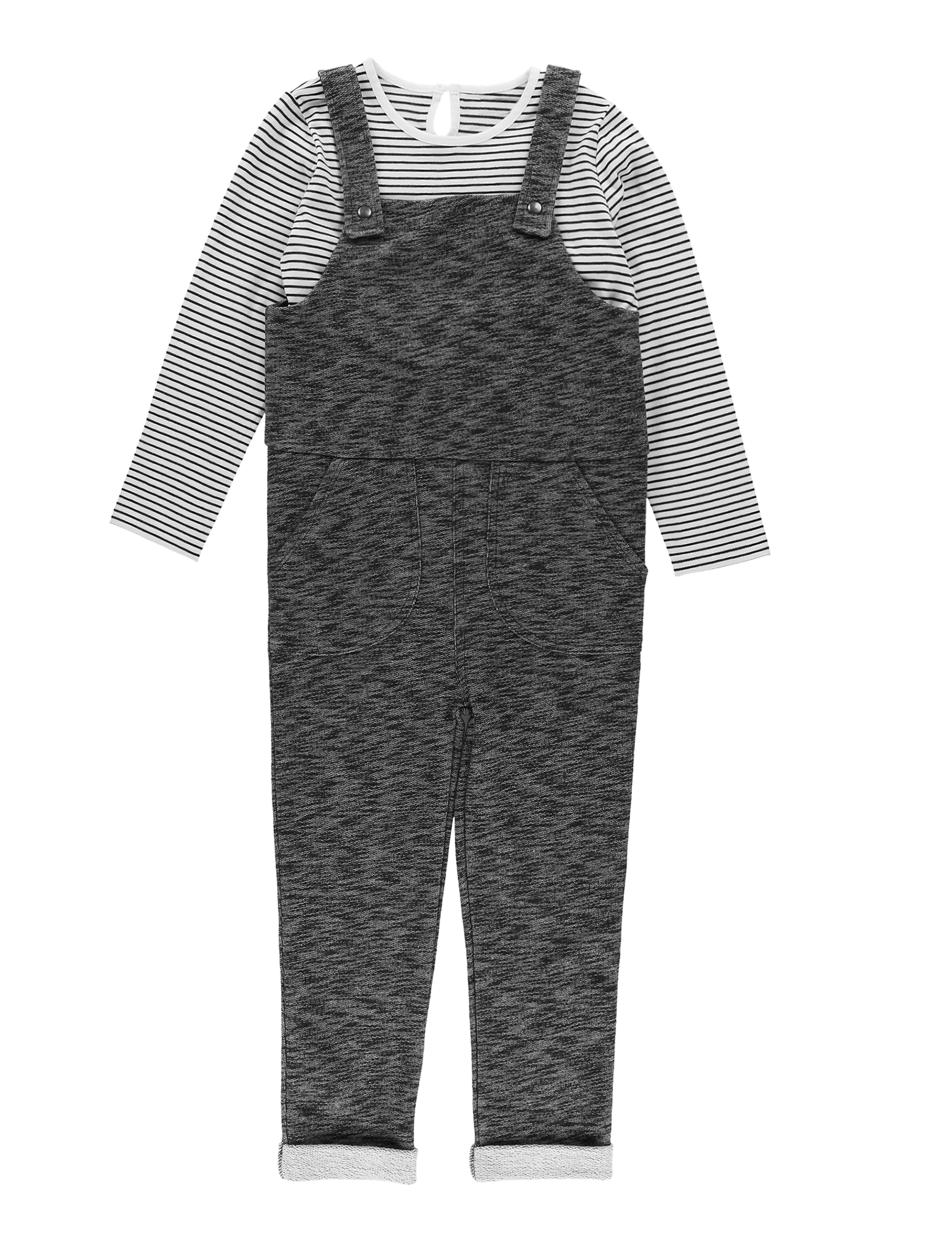 2 Piece Jersey Dungarees Playsuit (1-7 Years) Image 2 of 6