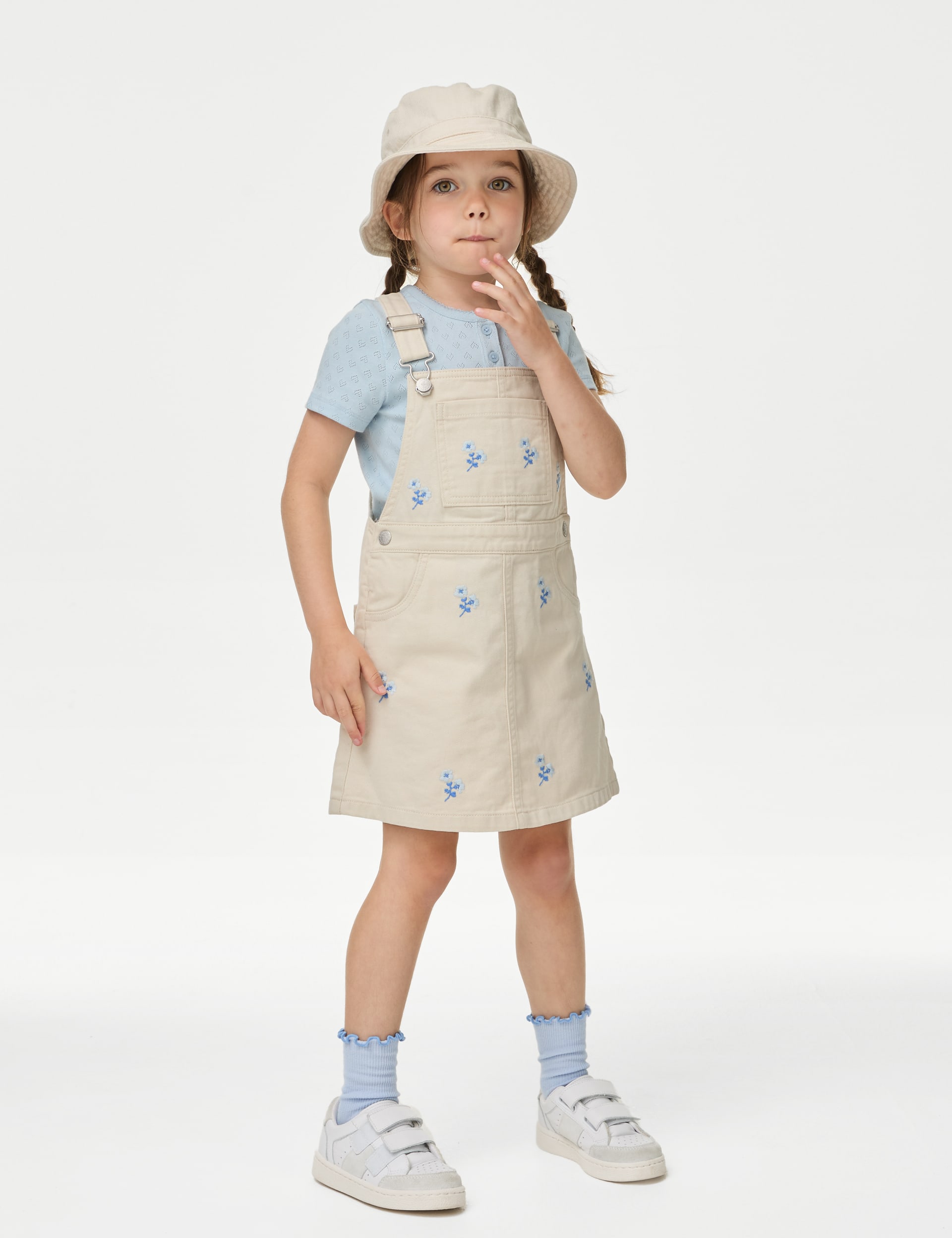2pc Denim Pinafore Outfit (2-8 Yrs)