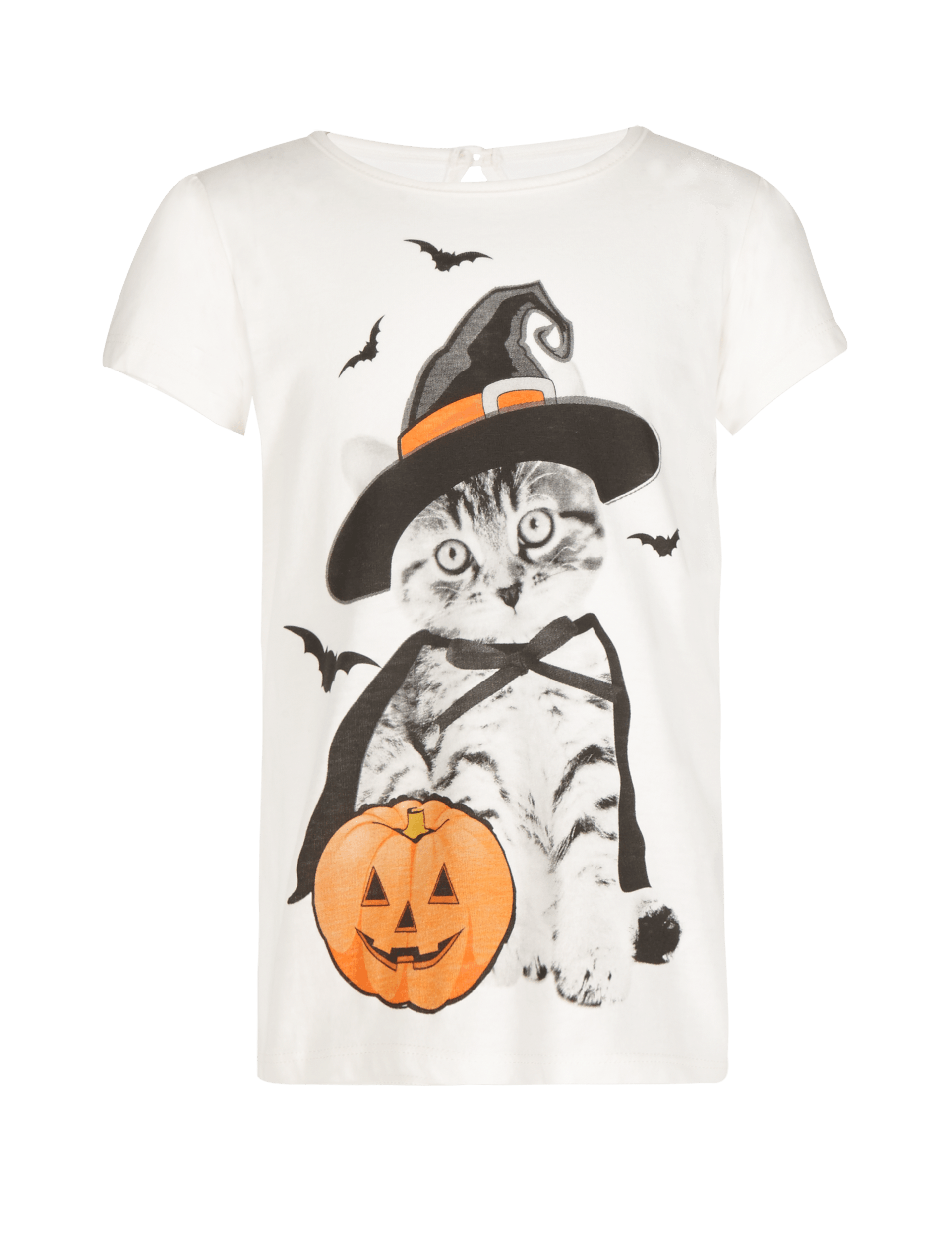 Halloween Cat Print T-Shirt (1-7 Years) Image 2 of 3