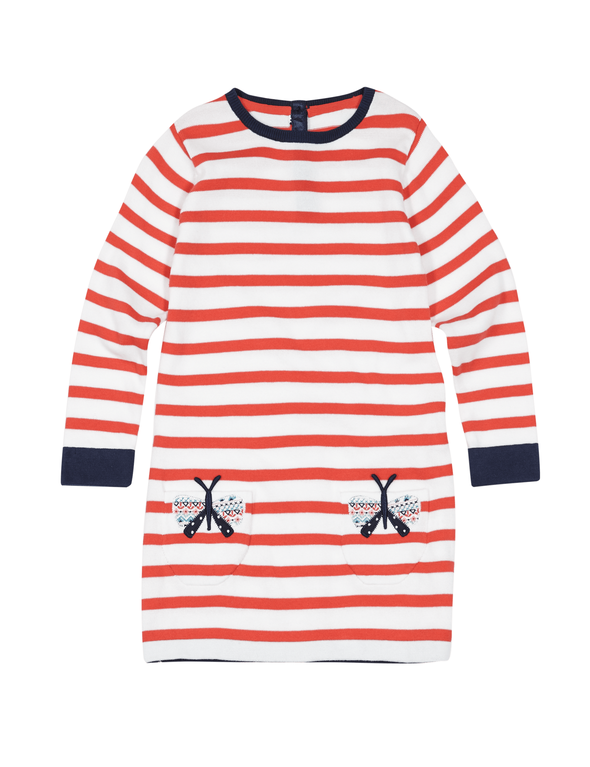 Pure Cotton Striped Knitted Dress (1-7 Years) Image 2 of 3