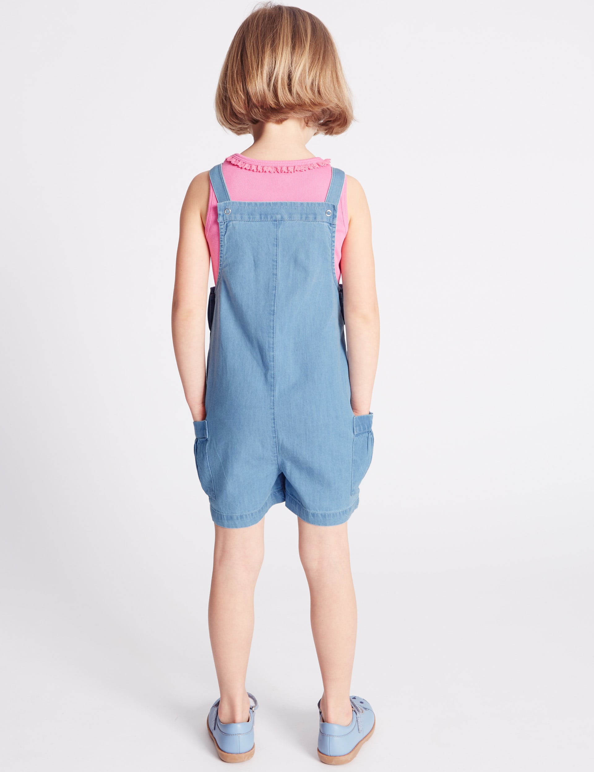 Pure Cotton Dungarees (3 Months - 5 Years) Image 2 of 6