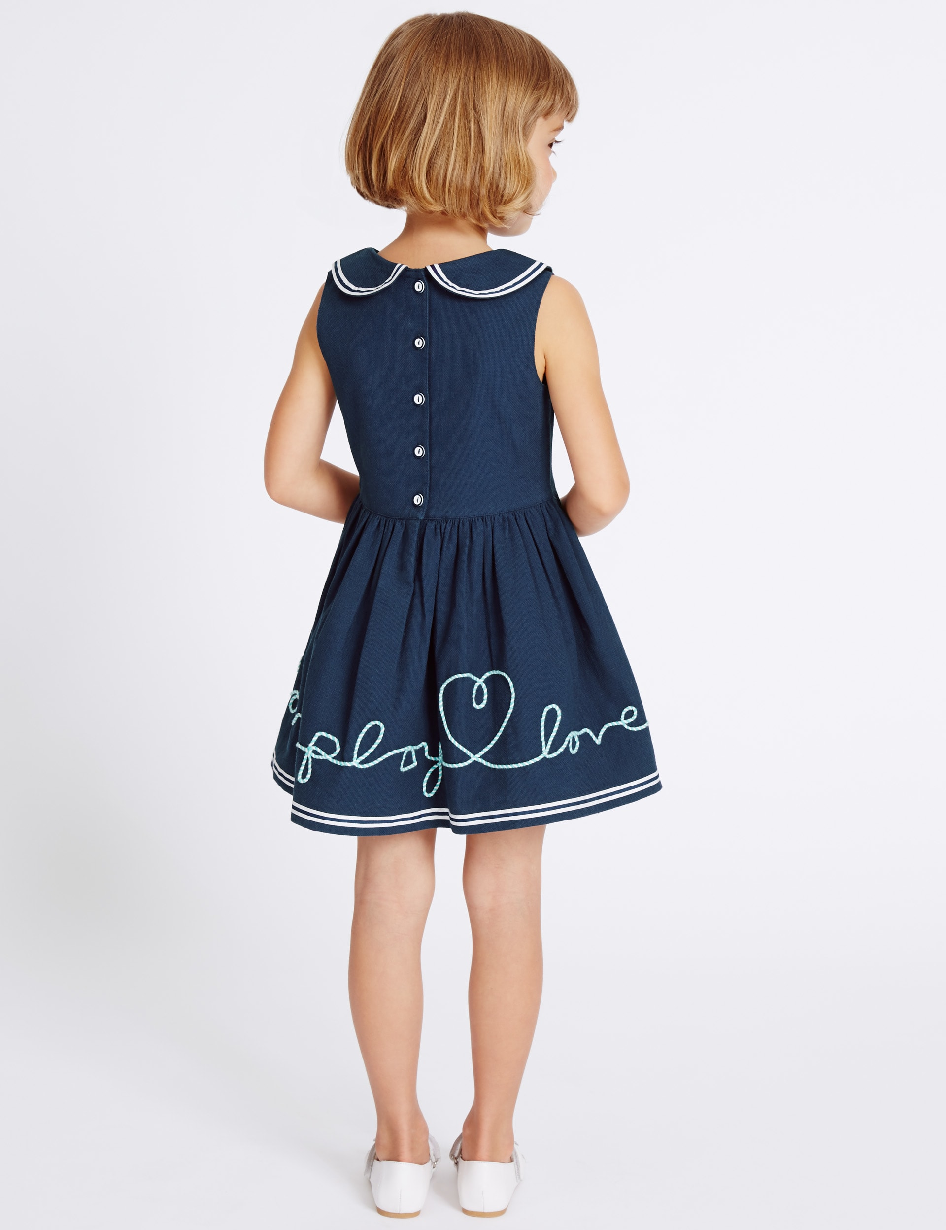 Pure Cotton Pique Dress (3 Months - 5 Years) Image 2 of 6