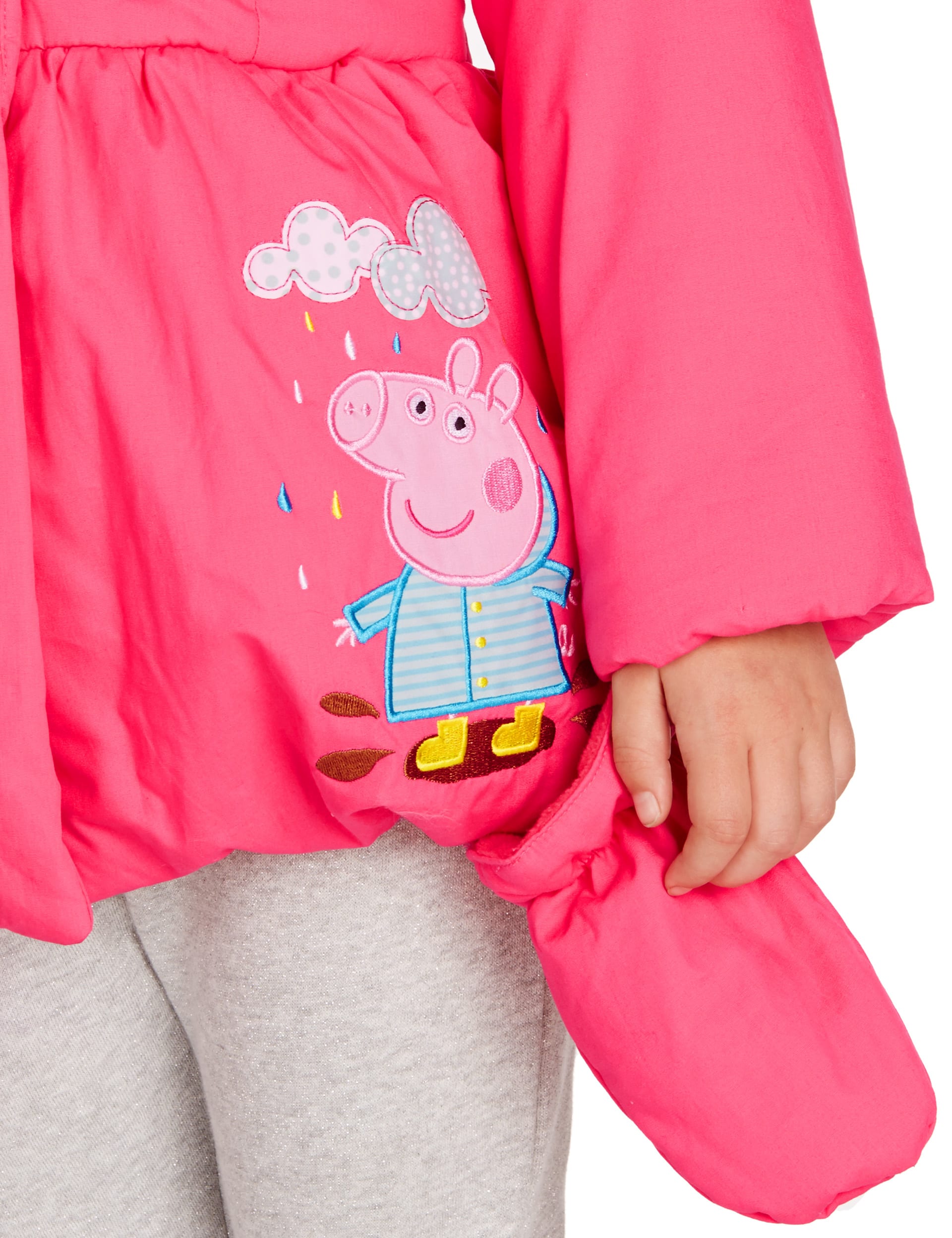 Pure Cotton Peppa Pig™ Thermal Hooded Coat with Stormwear™ (1-7 Years) Image 2 of 5