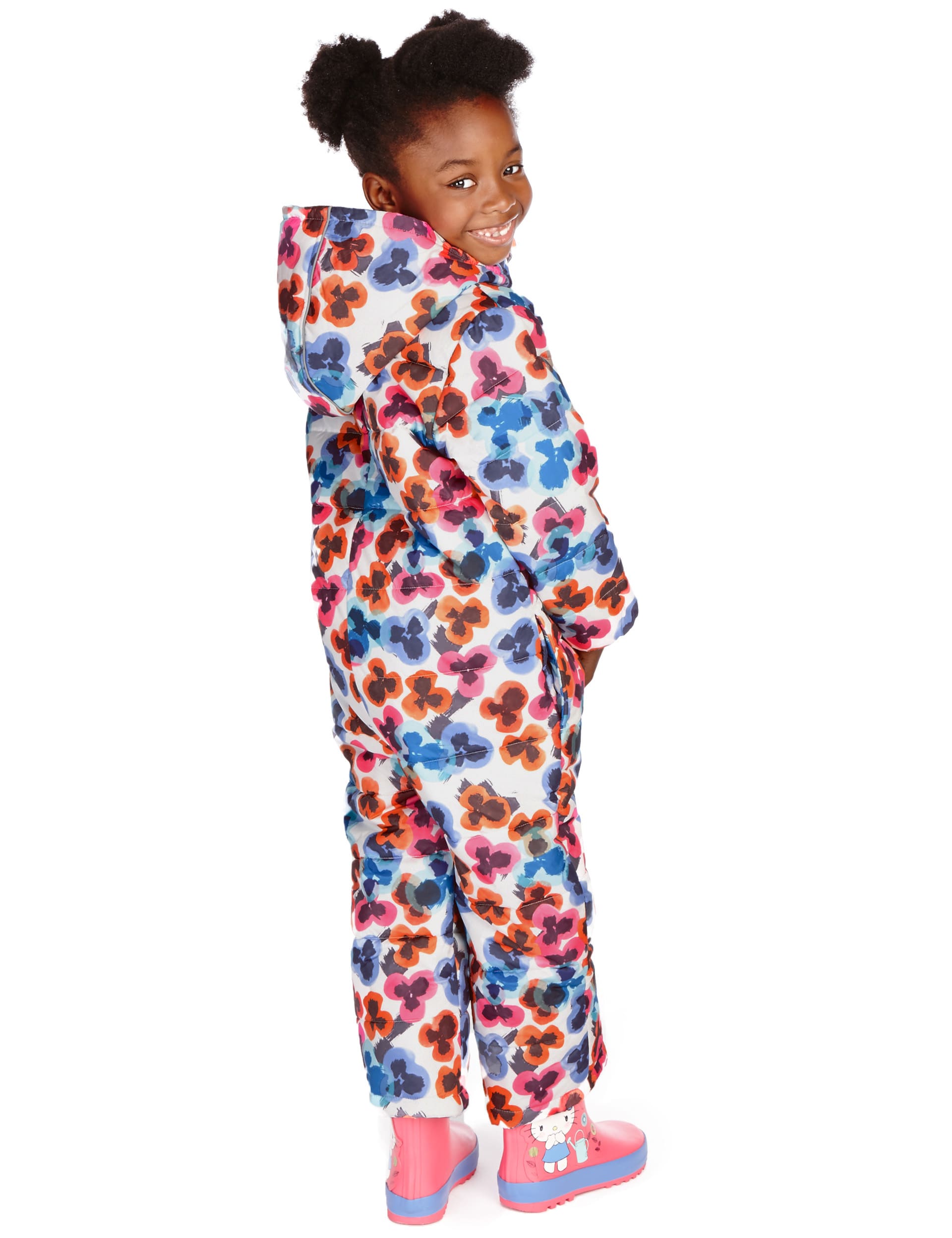 Thermal Hooded Floral Ski All-in-One with Stormwear™ (1-7 Years) Image 2 of 4
