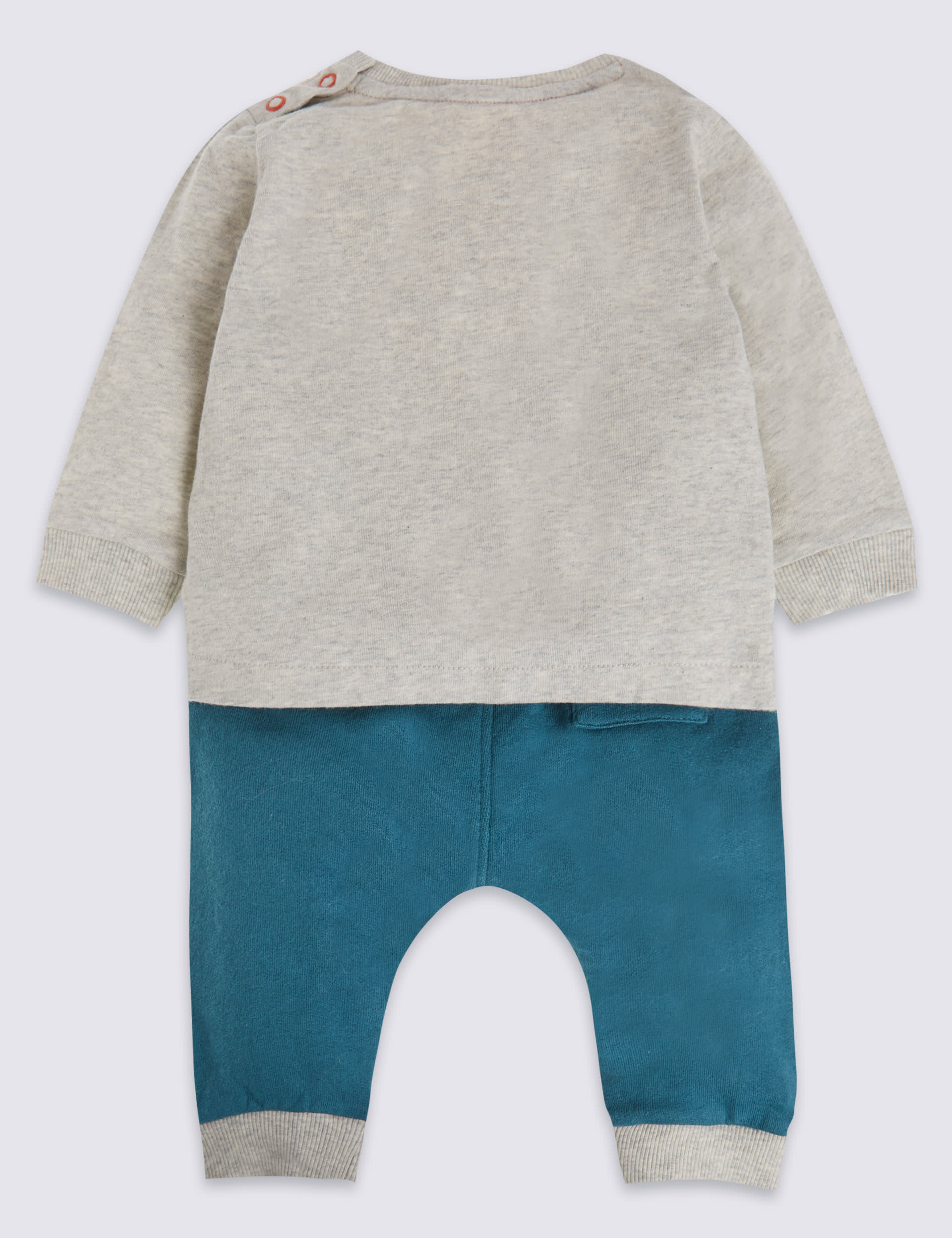 2 Piece Pure Cotton Tractor Jersey Outfit Image 2 of 8