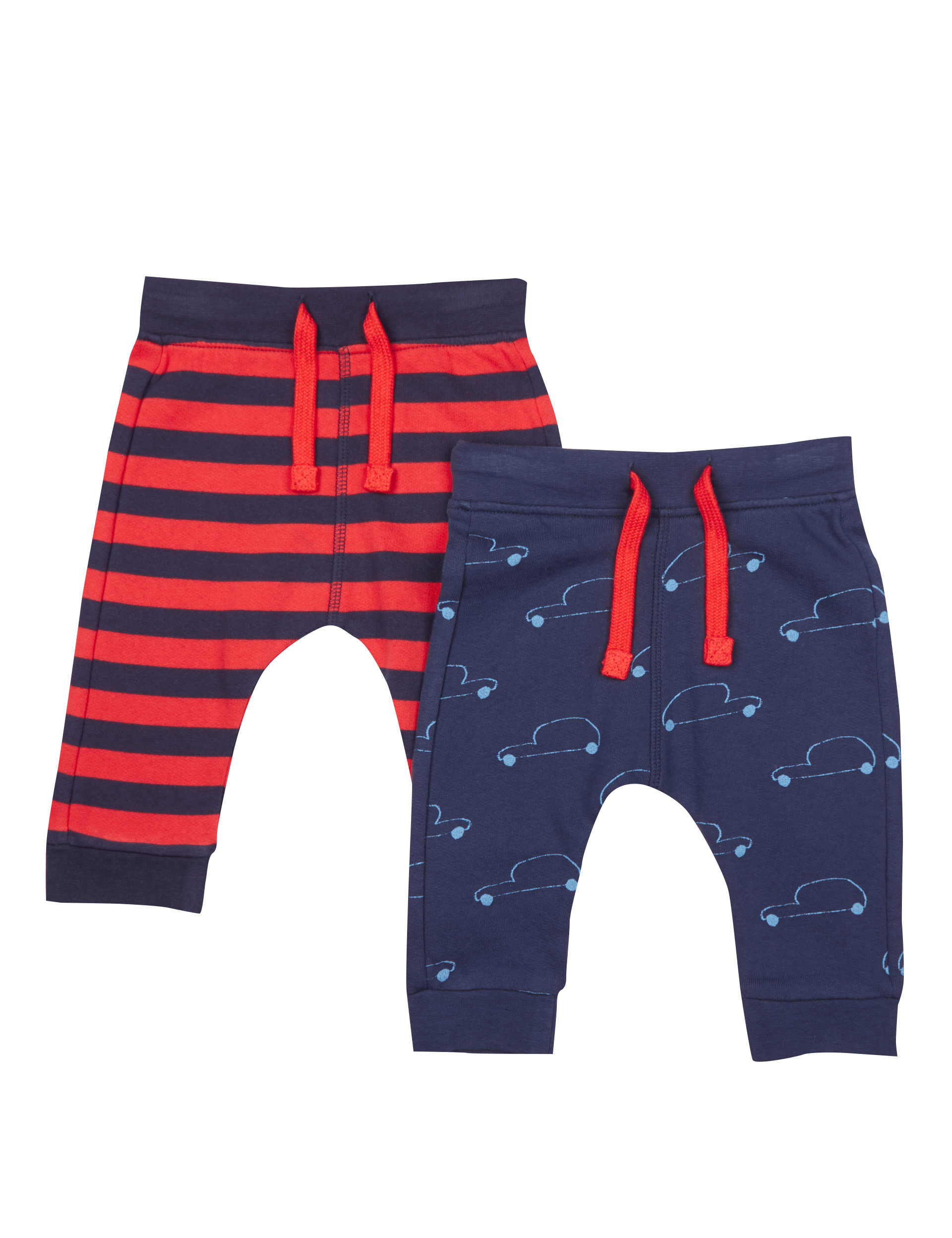 2 Pack Pure Cotton Assorted Joggers Image 2 of 4