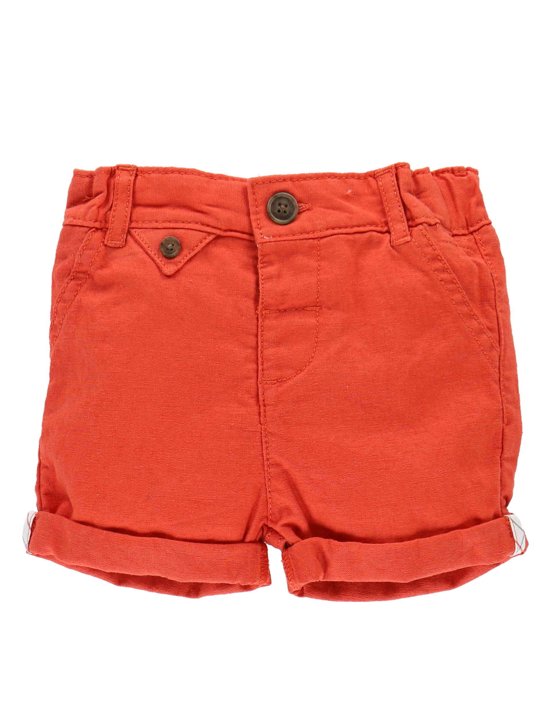 Linen Blend Turn Up Hem Shorts Image 2 of 3