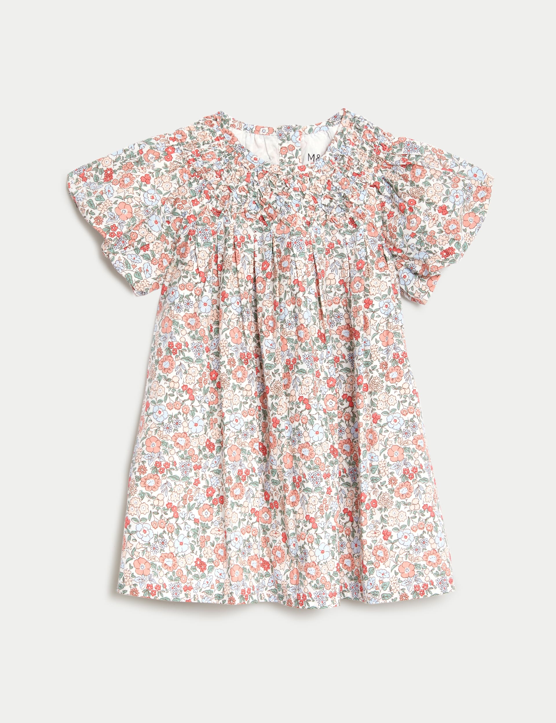 Pure Cotton Floral Dress (0-3 Yrs)