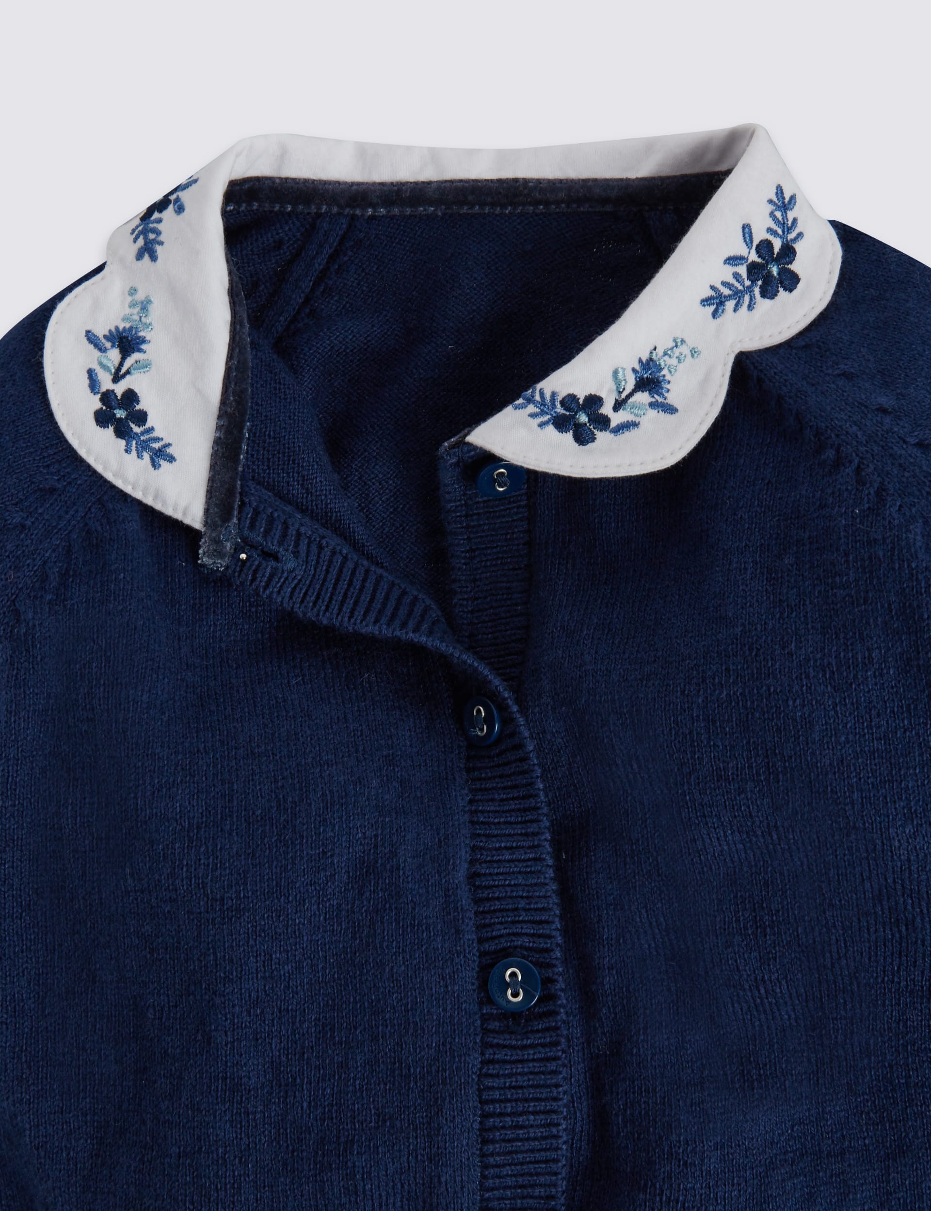 Cotton Rich Collared Cardigan with Cashmere Image 2 of 3