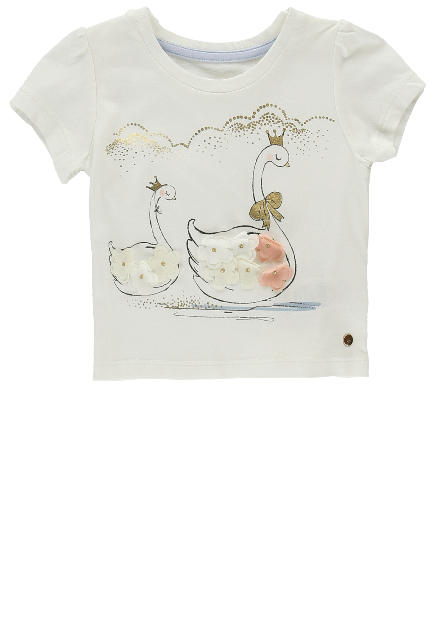 Louise Wilkinson Floral Appliqué Swan T-Shirt with Modal Image 2 of 4