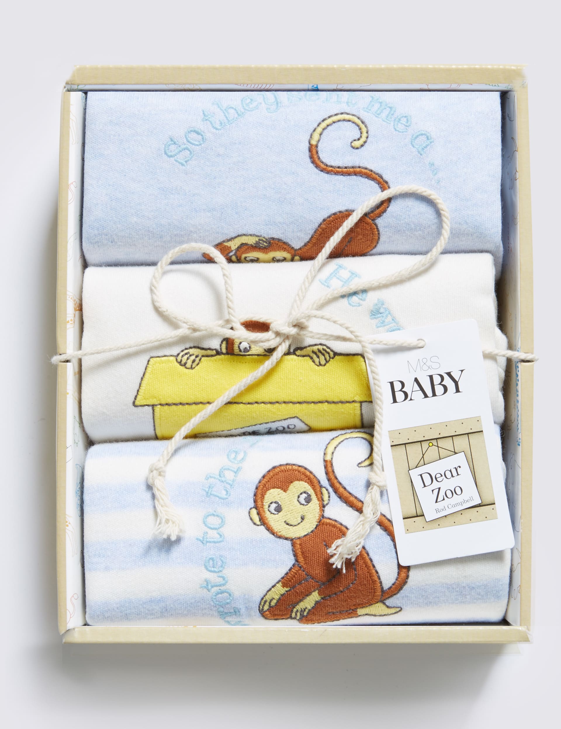 3 Pack Dear Zoo Long Sleeve Bodysuits Image 2 of 6