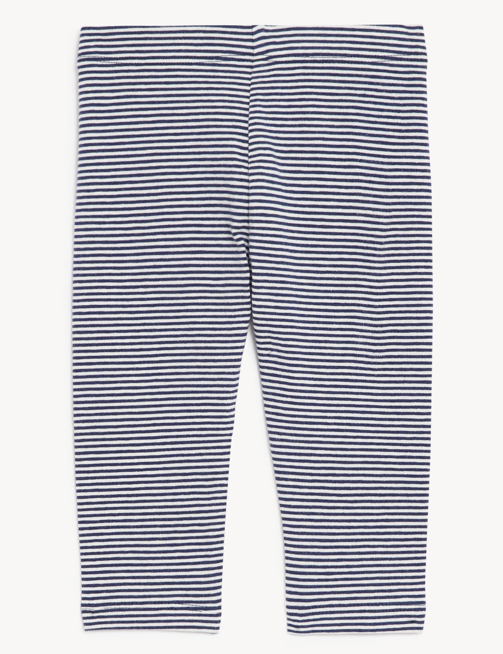 Cotton Rich Striped Leggings (0-3 Yrs)