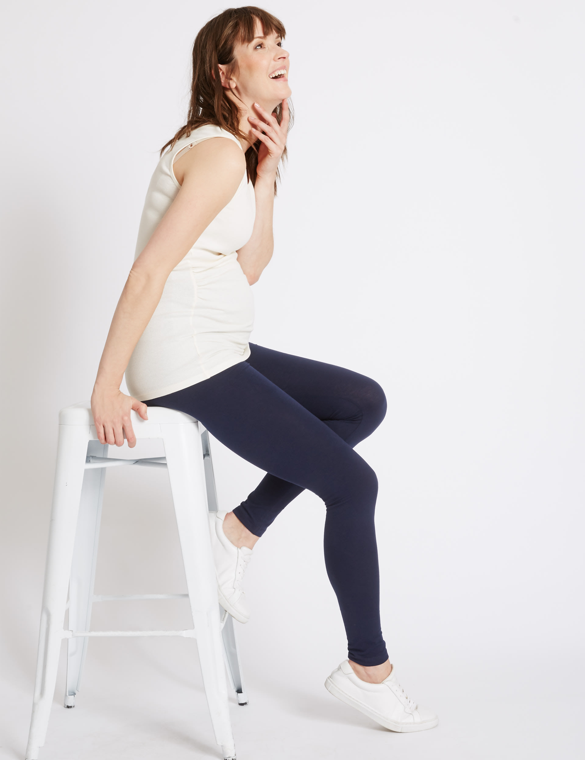 Maternity Cotton Rich Leggings with Stretch Image 2 of 6