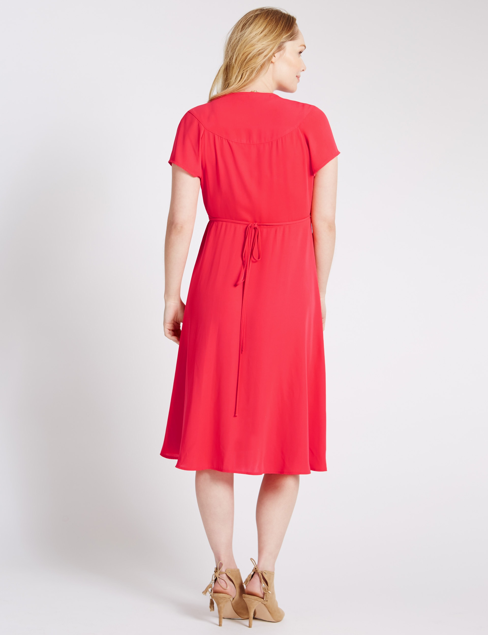 Maternity Gathered Wrap Dress Image 2 of 3