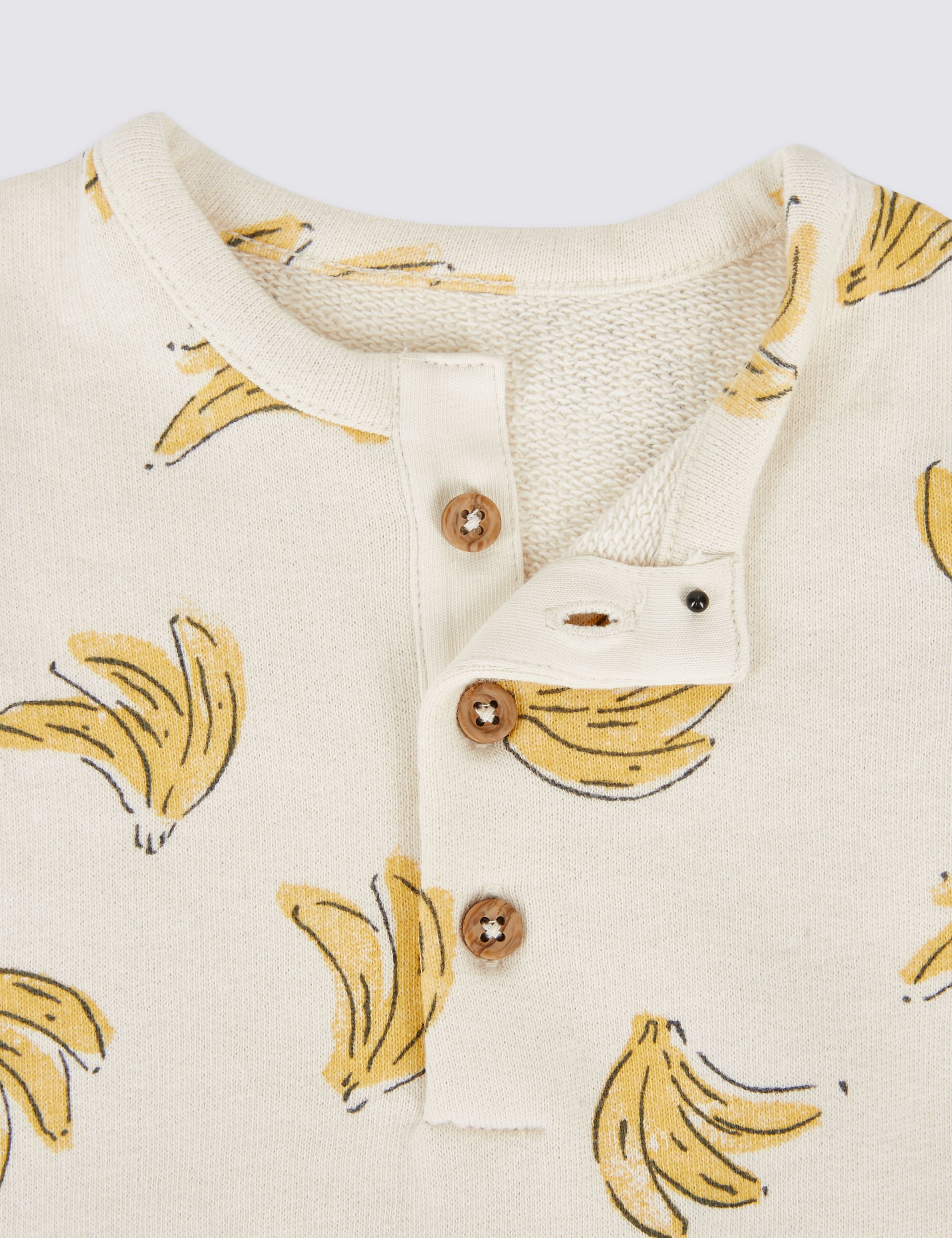 Banana Print Pure Cotton Romper Image 2 of 6