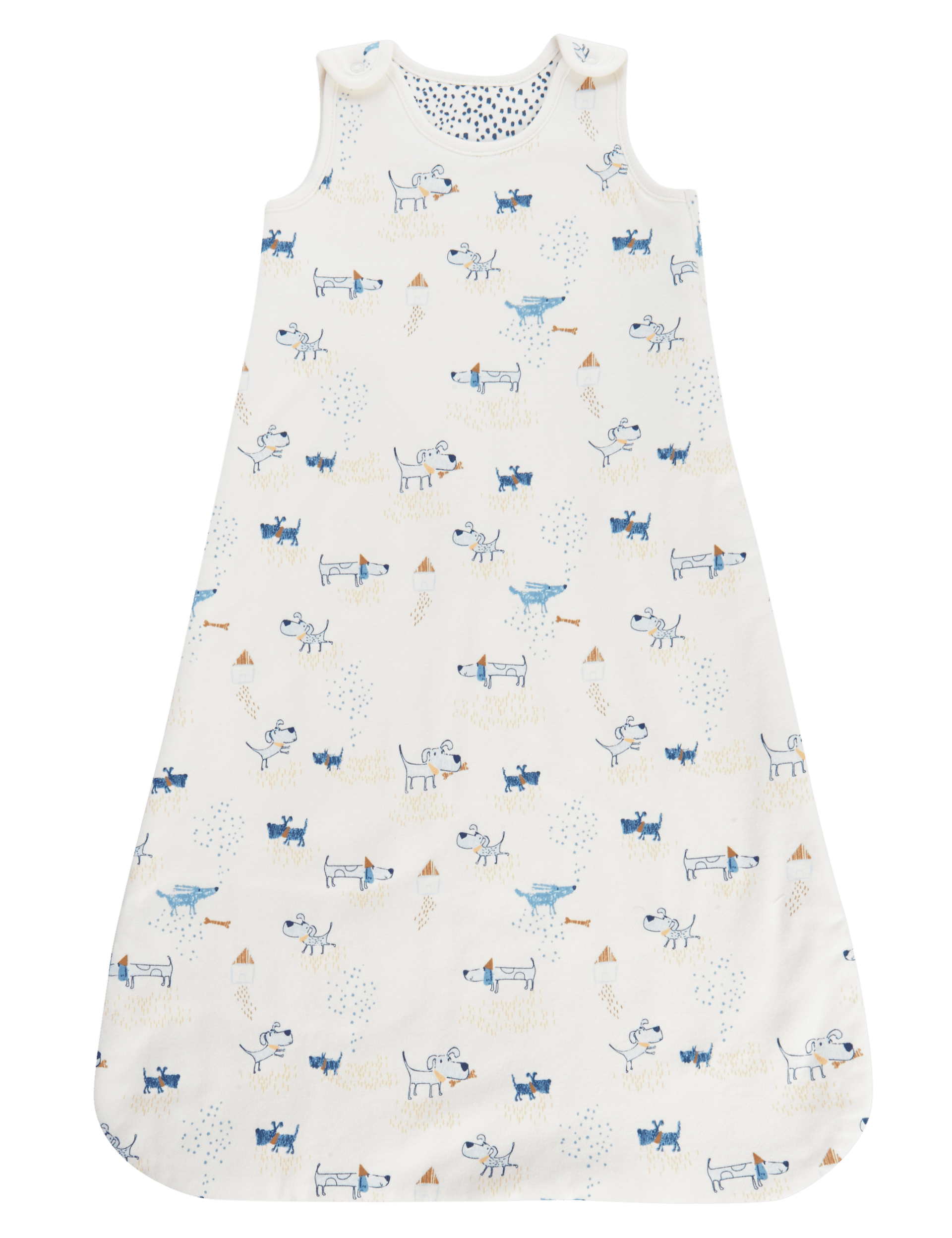 Pure Cotton Dog Print 2.2 Tog Sleeping Bag M S