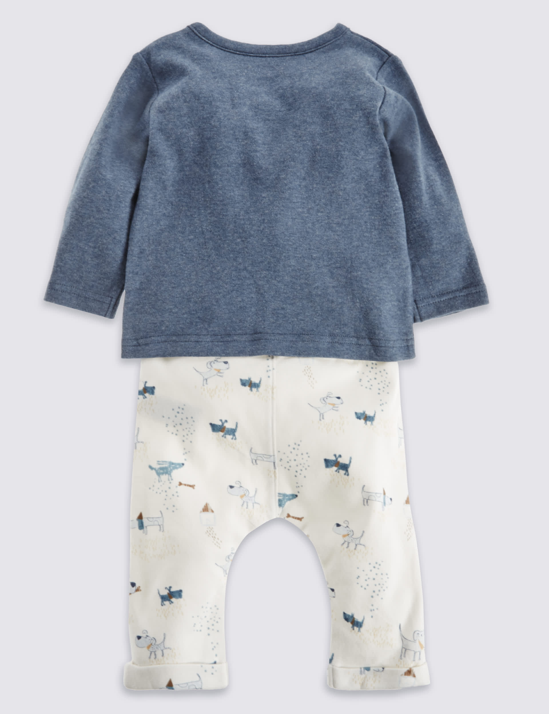 2 Piece Pure Cotton Printed T-Shirt & Joggers Outfit Image 2 of 8