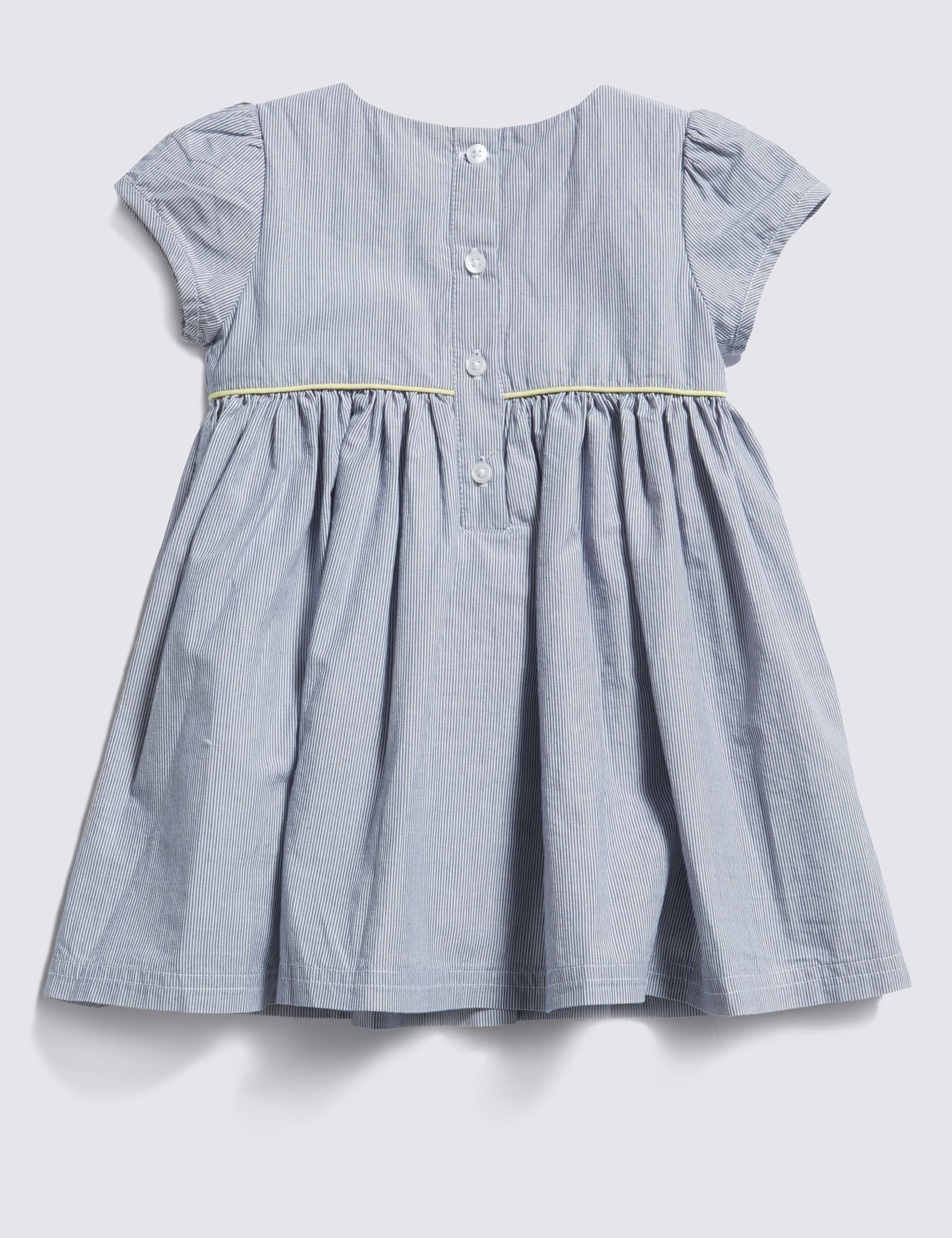 Pure Cotton Striped Dress Image 1 of 2