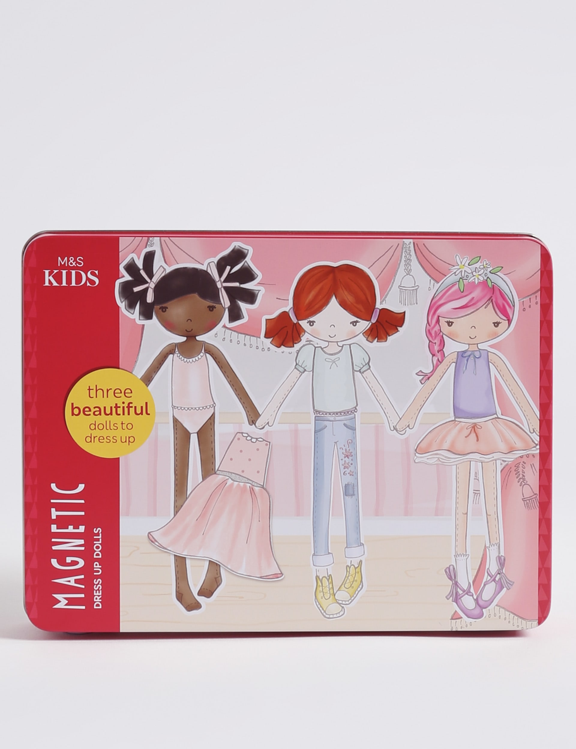 Magnetic dress up dolls tin hotsell