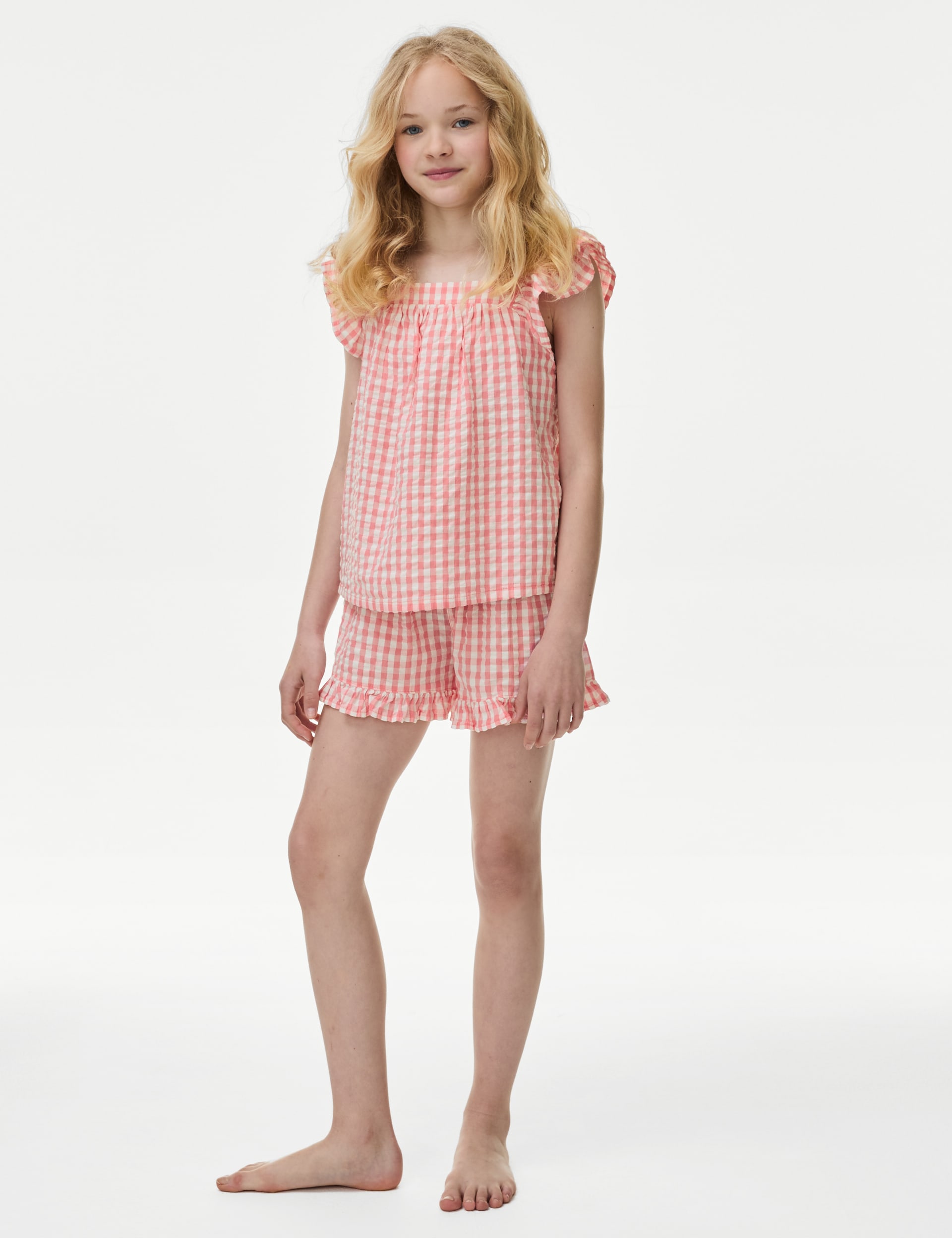 Pure Cotton Gingham Pyjamas (6-16 Yrs)