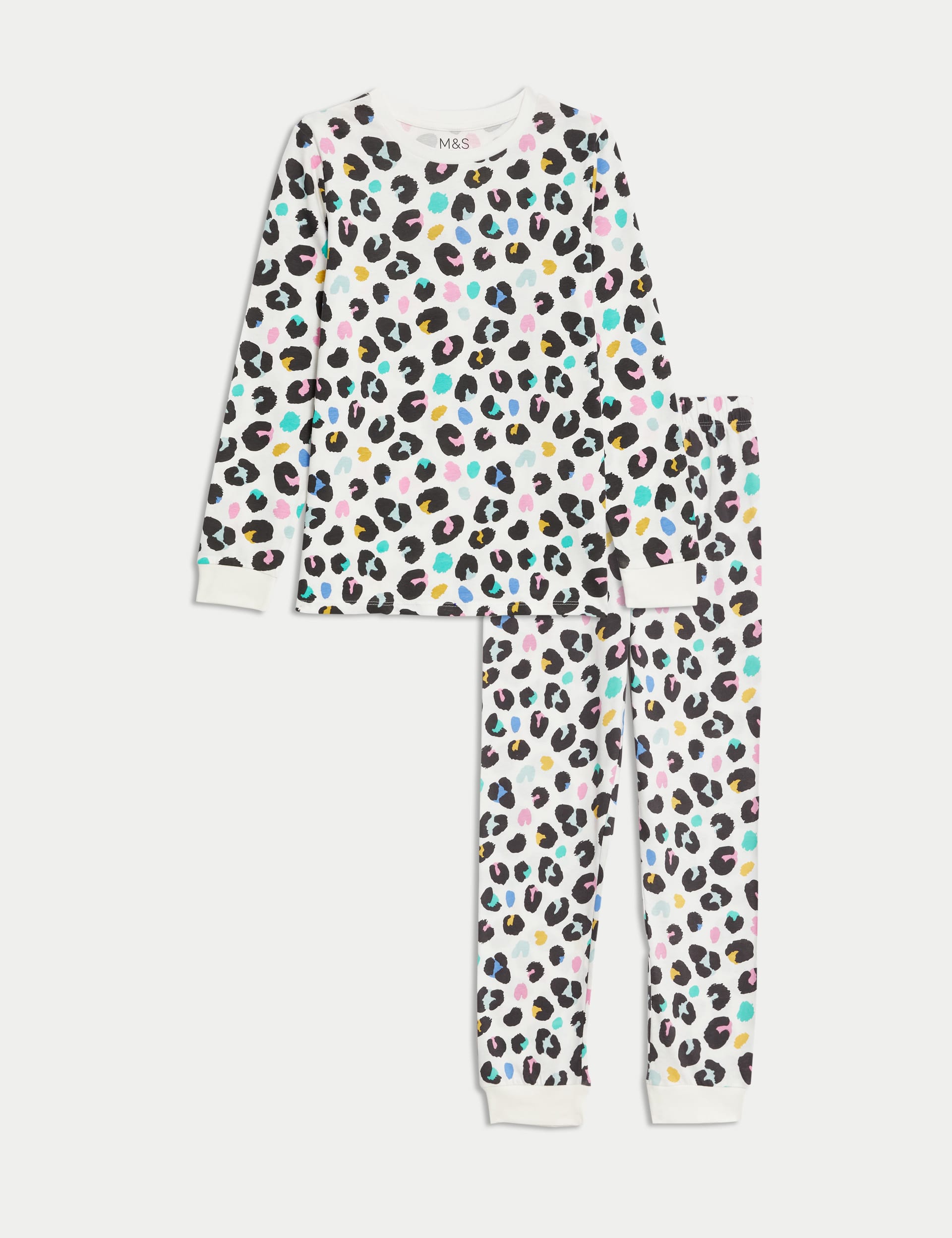 Pure Cotton Leopard Print Pyjamas (7-14 Yrs)