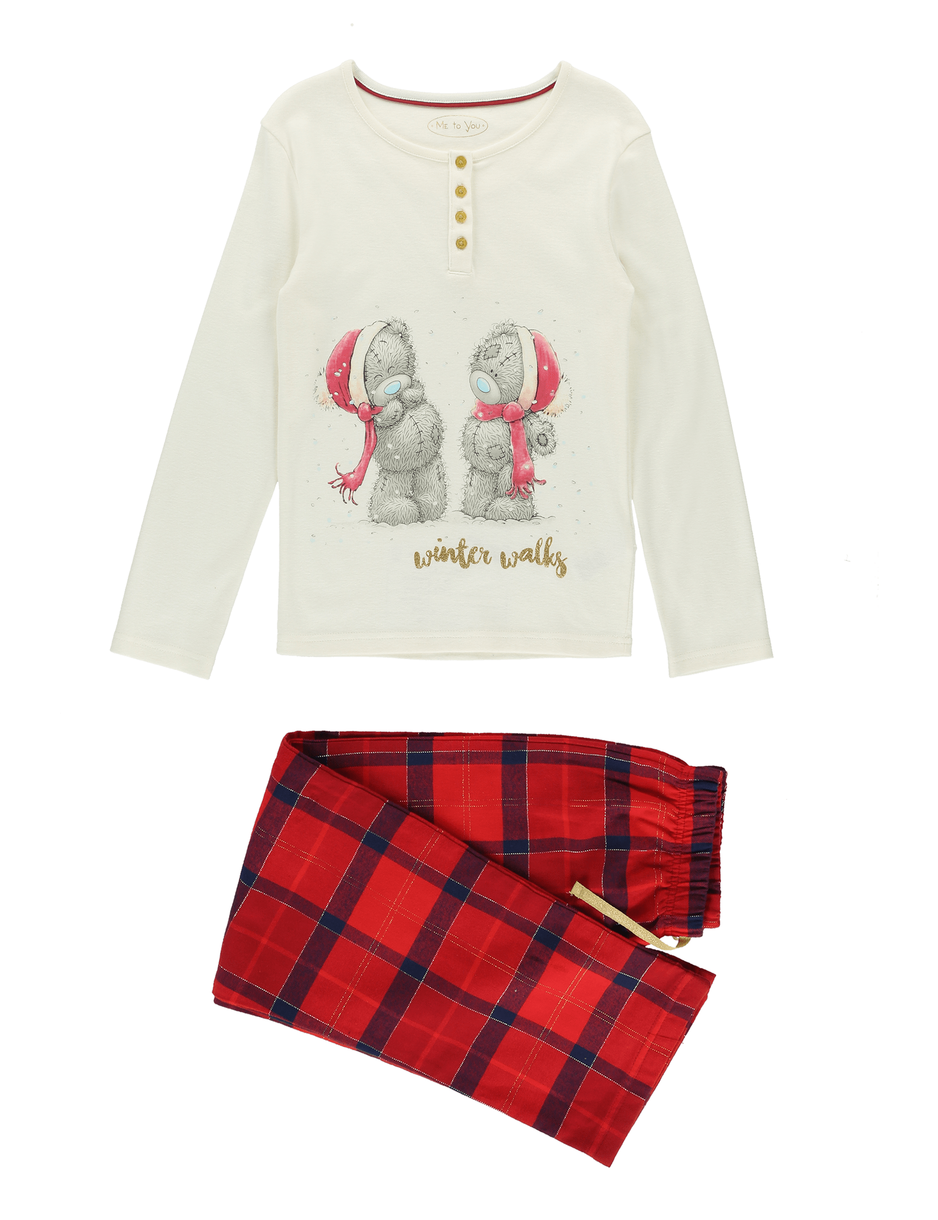 Pure Cotton Long Sleeve Winter Pyjamas 1 16 Years Tatty Teddy M S