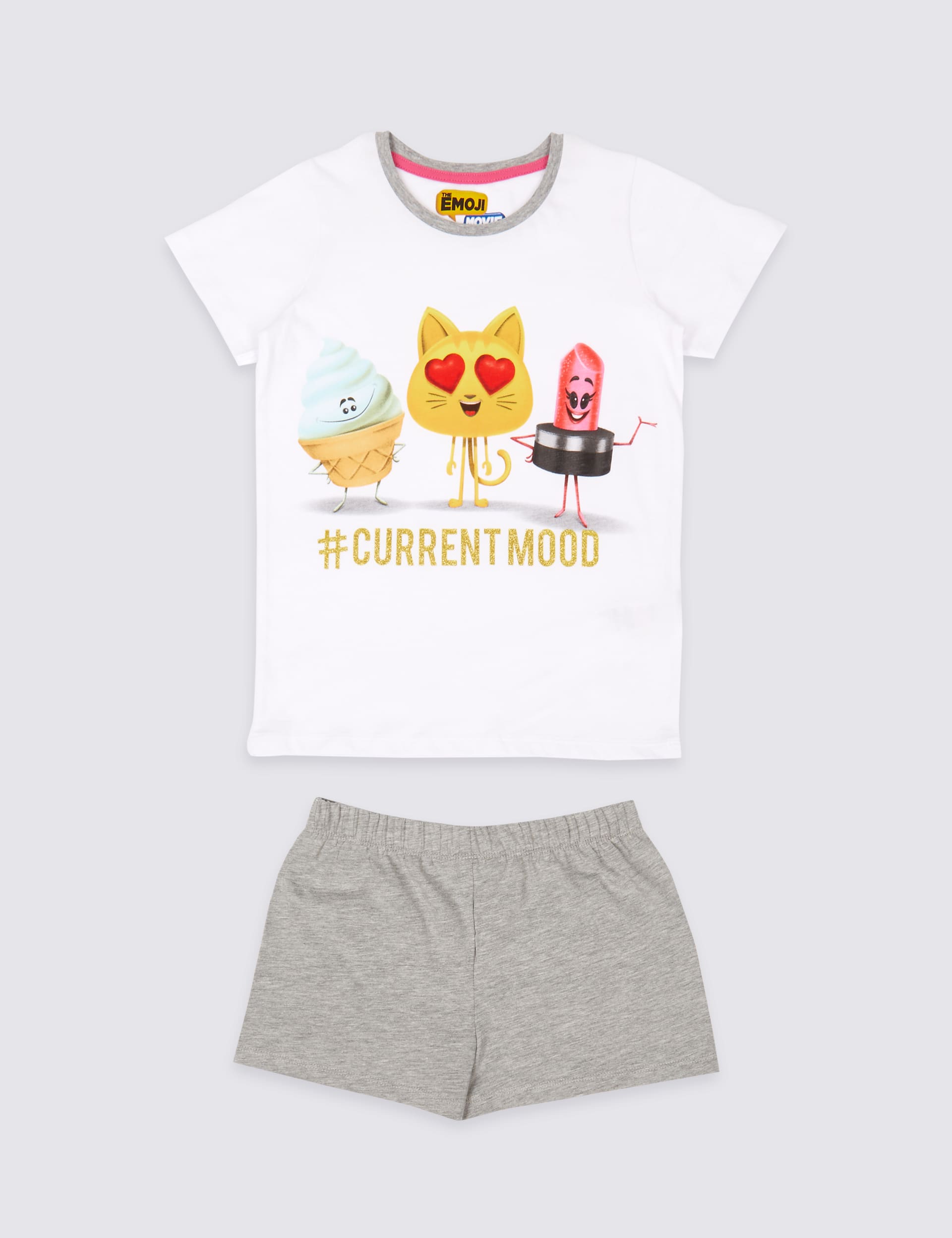 Emoji Print Short Pyjamas (7-16 Years) Image 2 of 7