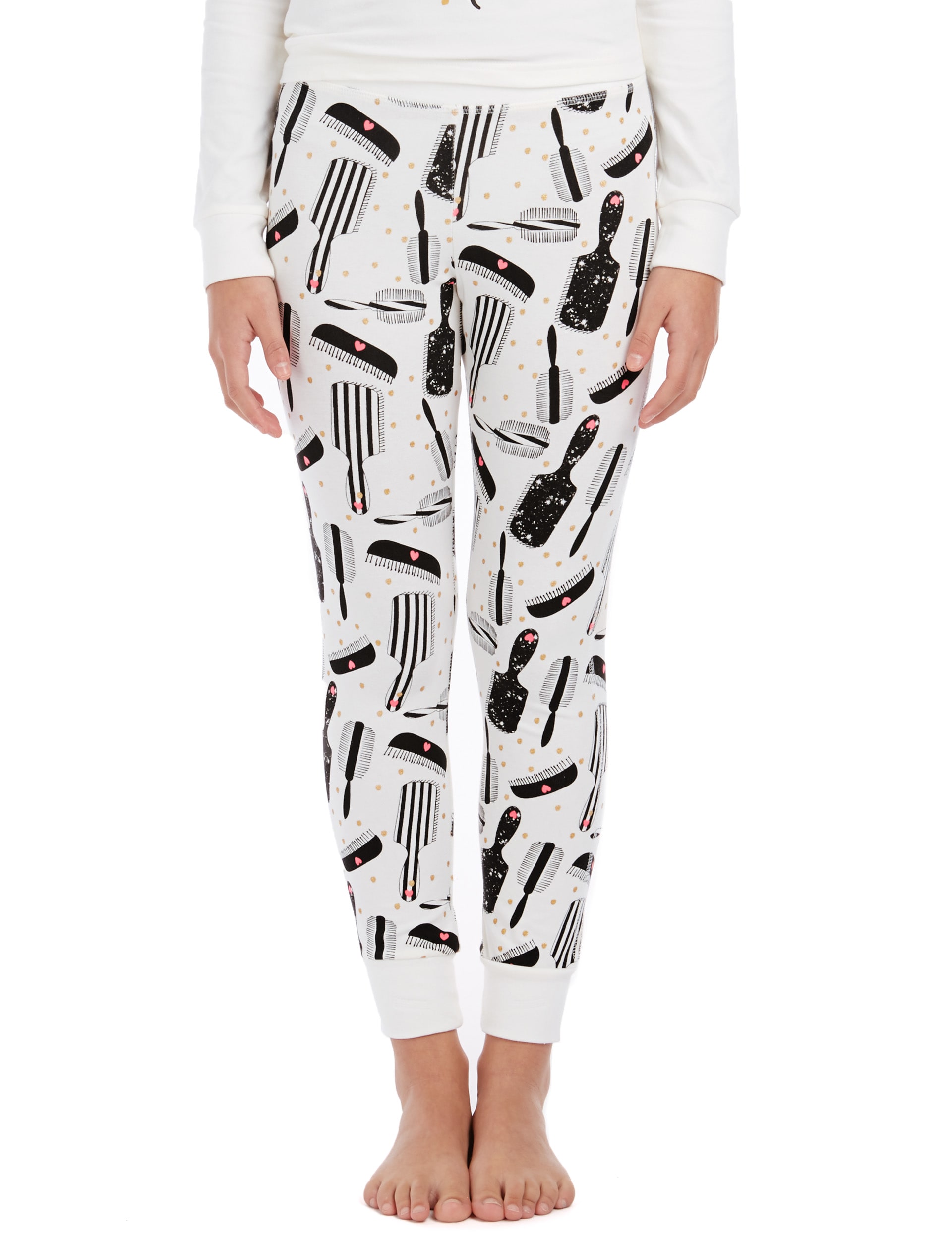 Cotton Rich Stay Soft Bad Hair Day Slogan Pyjamas (6-16 Years) Image 2 of 4