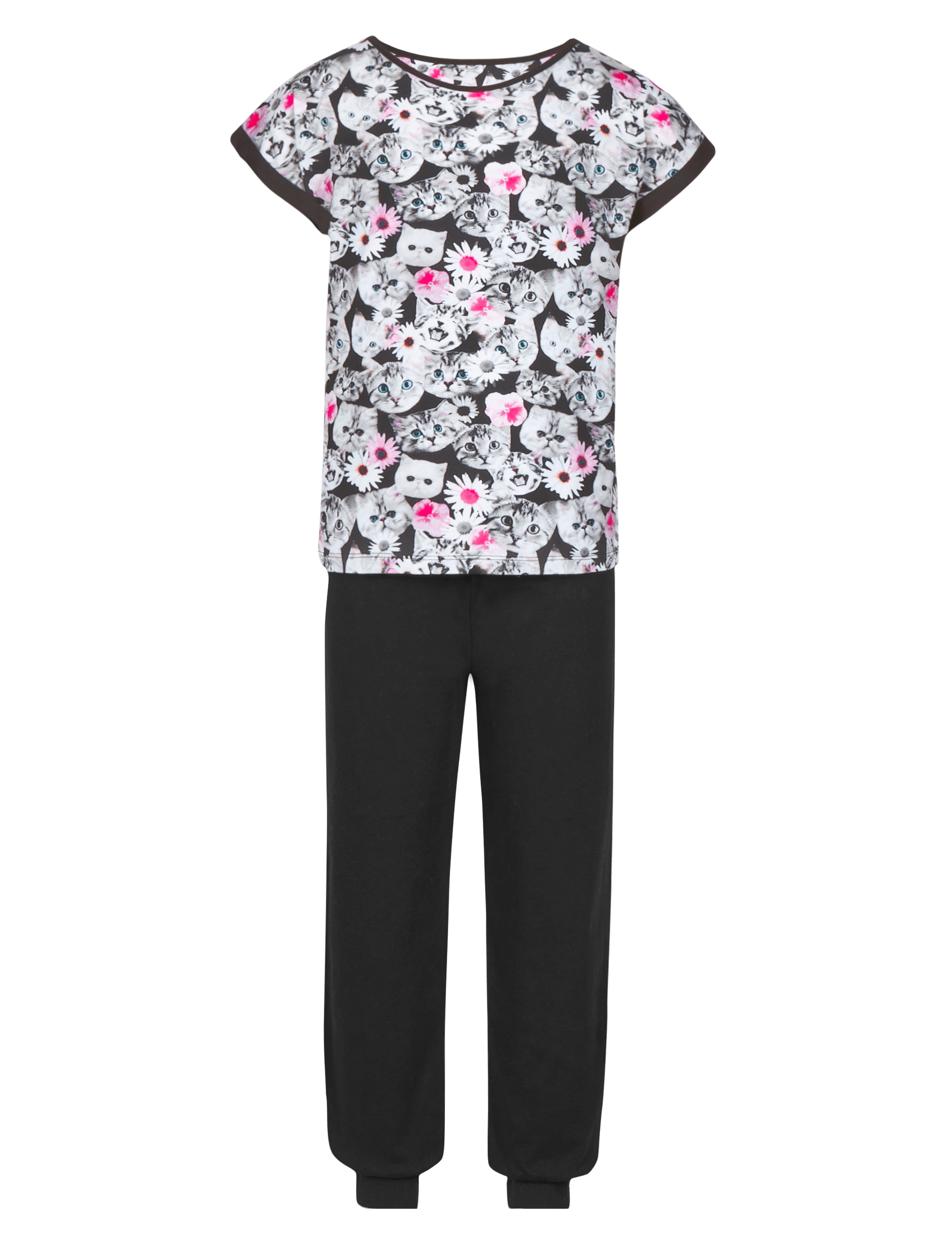Pure Cotton Photographic Cat Pyjamas (5-14 Years) Image 2 of 4