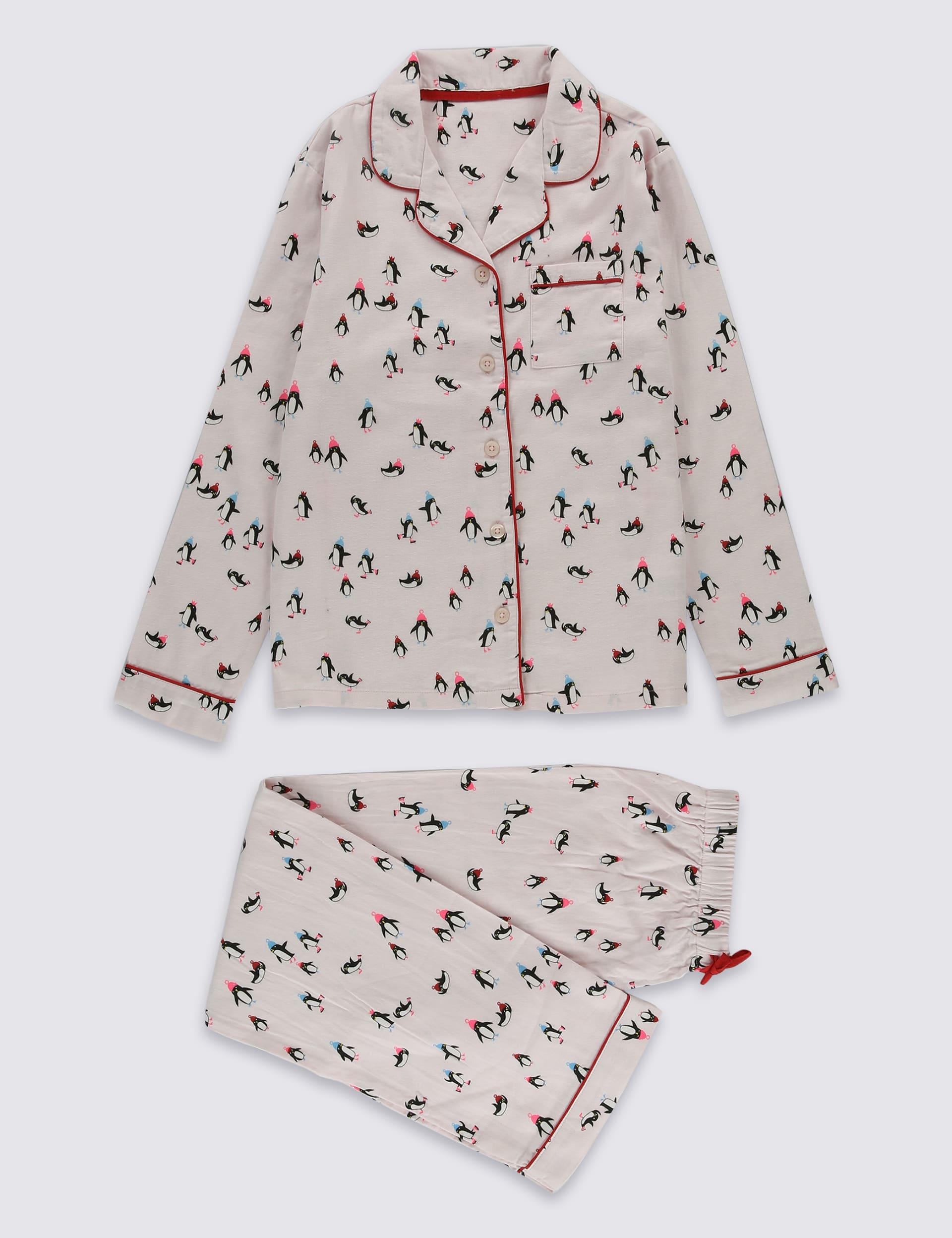 Pure Cotton Penguin Pyjamas (1-14 Years) Image 2 of 8