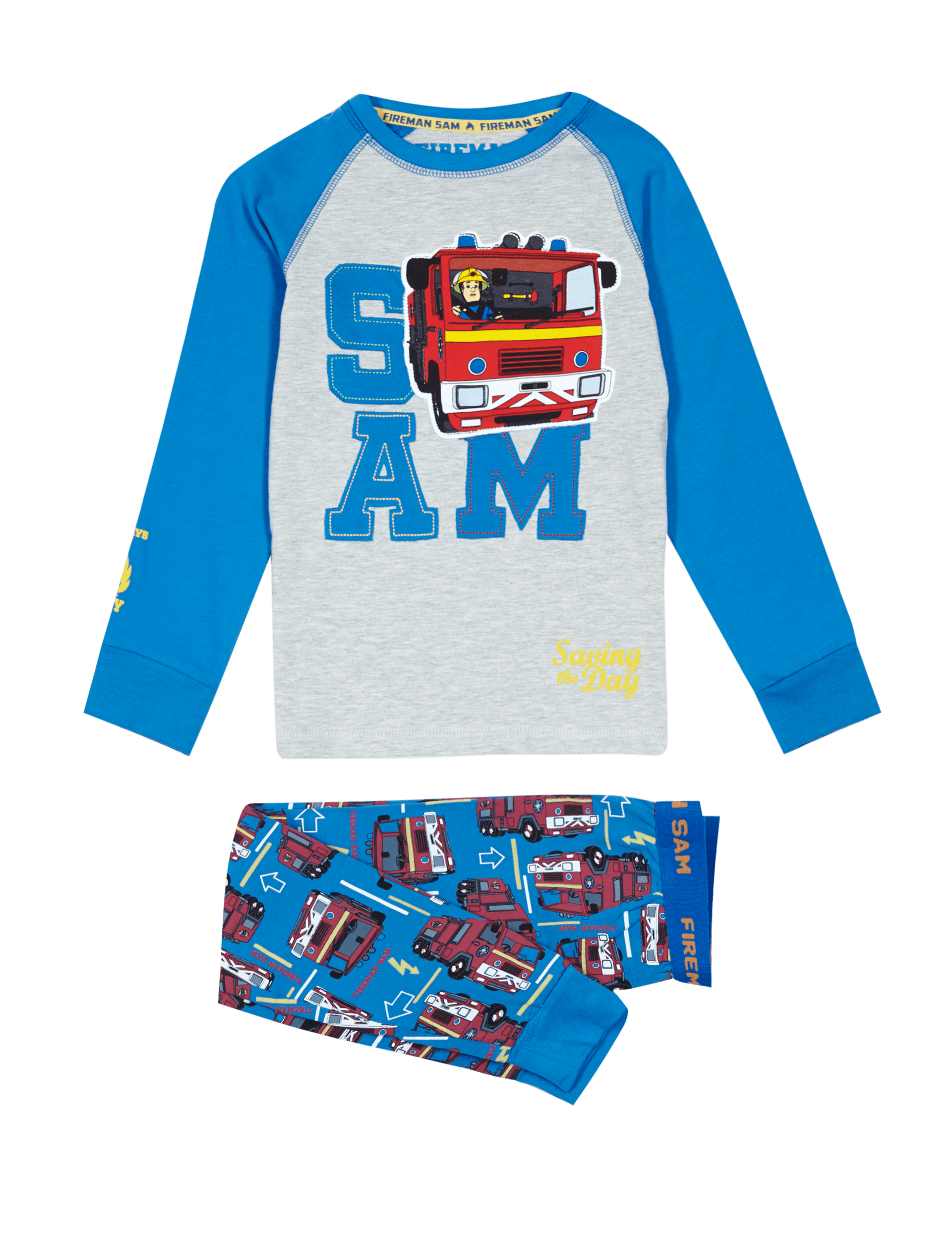 Cotton Rich Fireman Sam™ Stay Soft Pyjamas (1-8 Years) | M&S