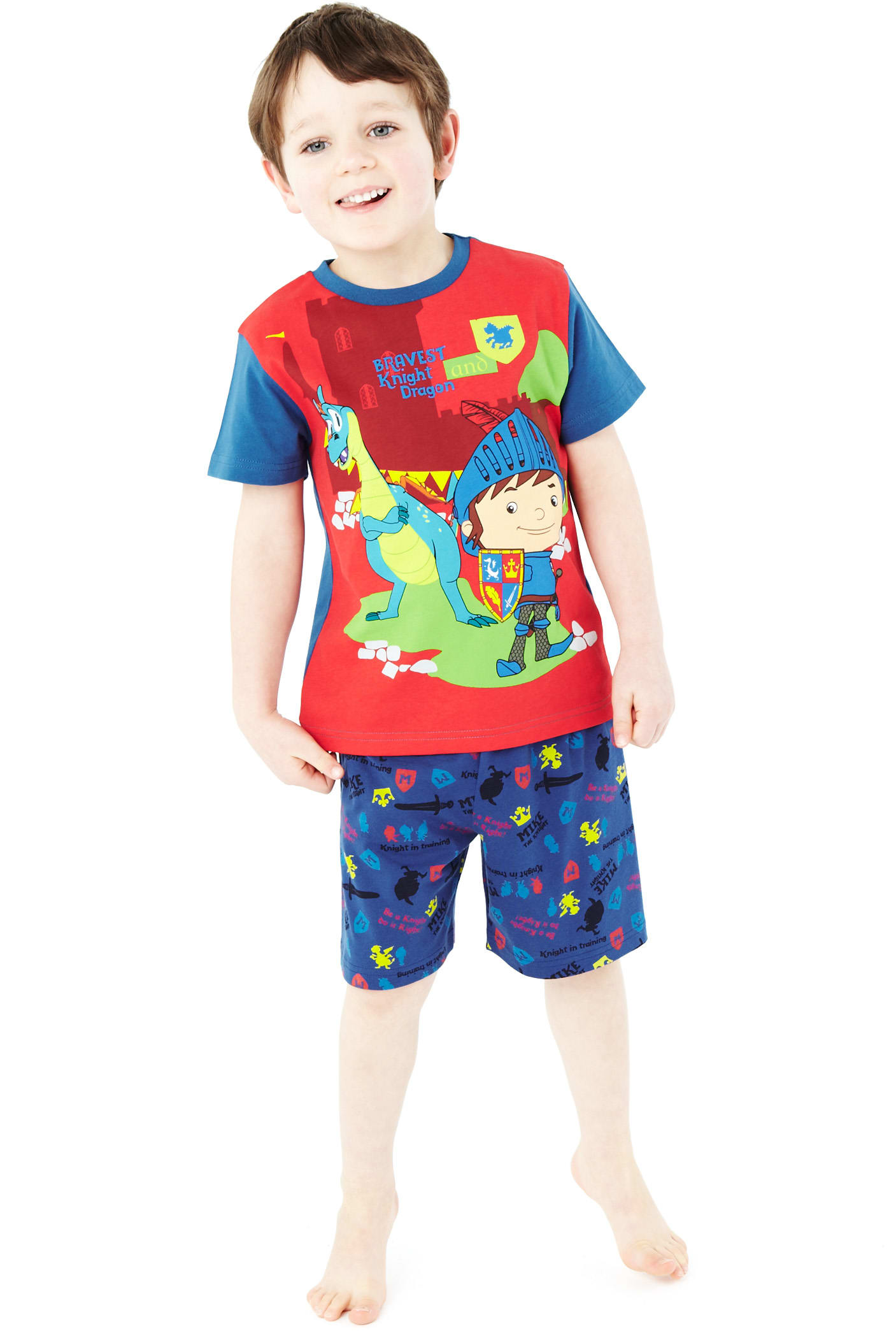 Pure Cotton Mike The Knight Short Pyjamas Image 1 of 1