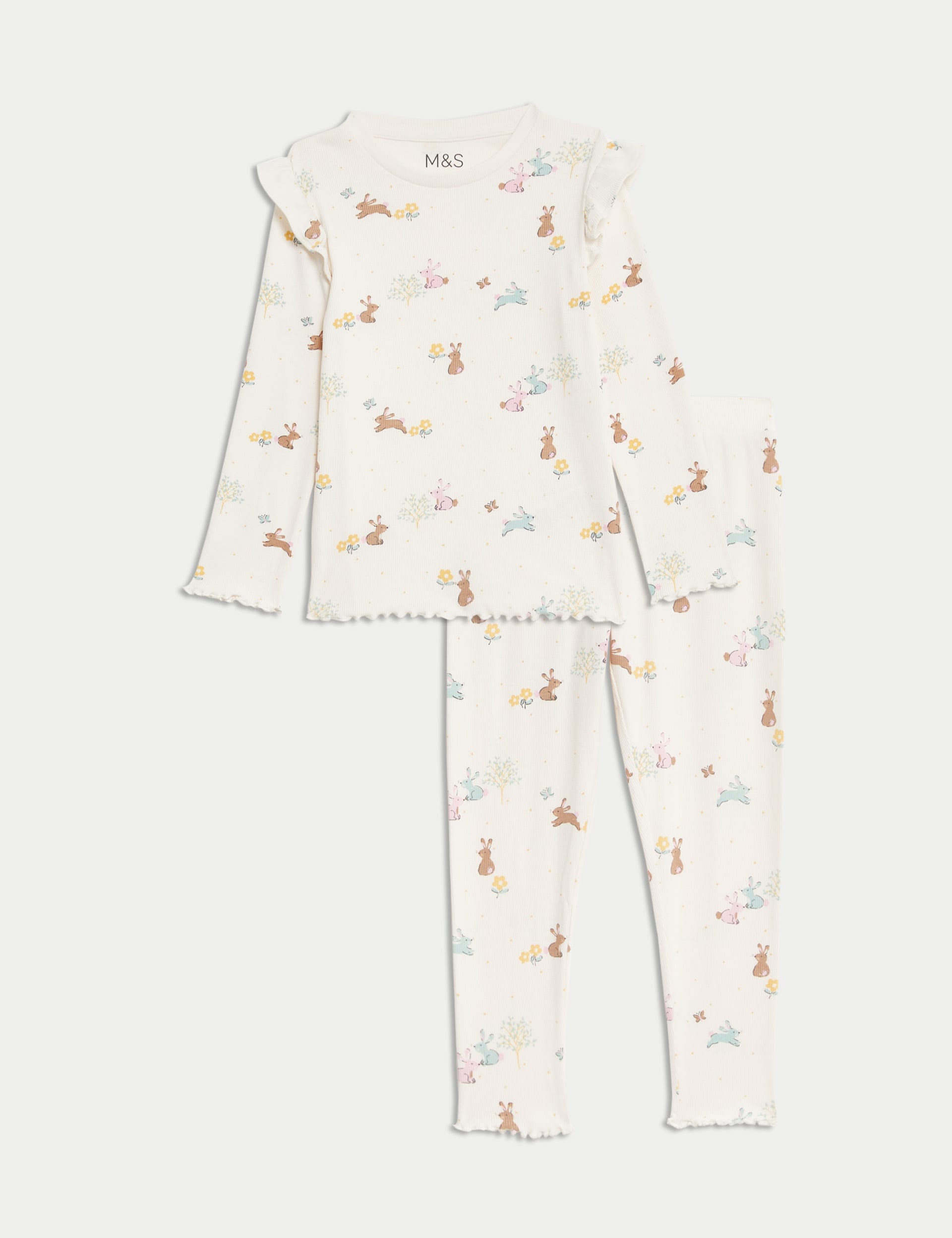 Cotton Rich Bunny Rib Pyjamas (1-8 Yrs)