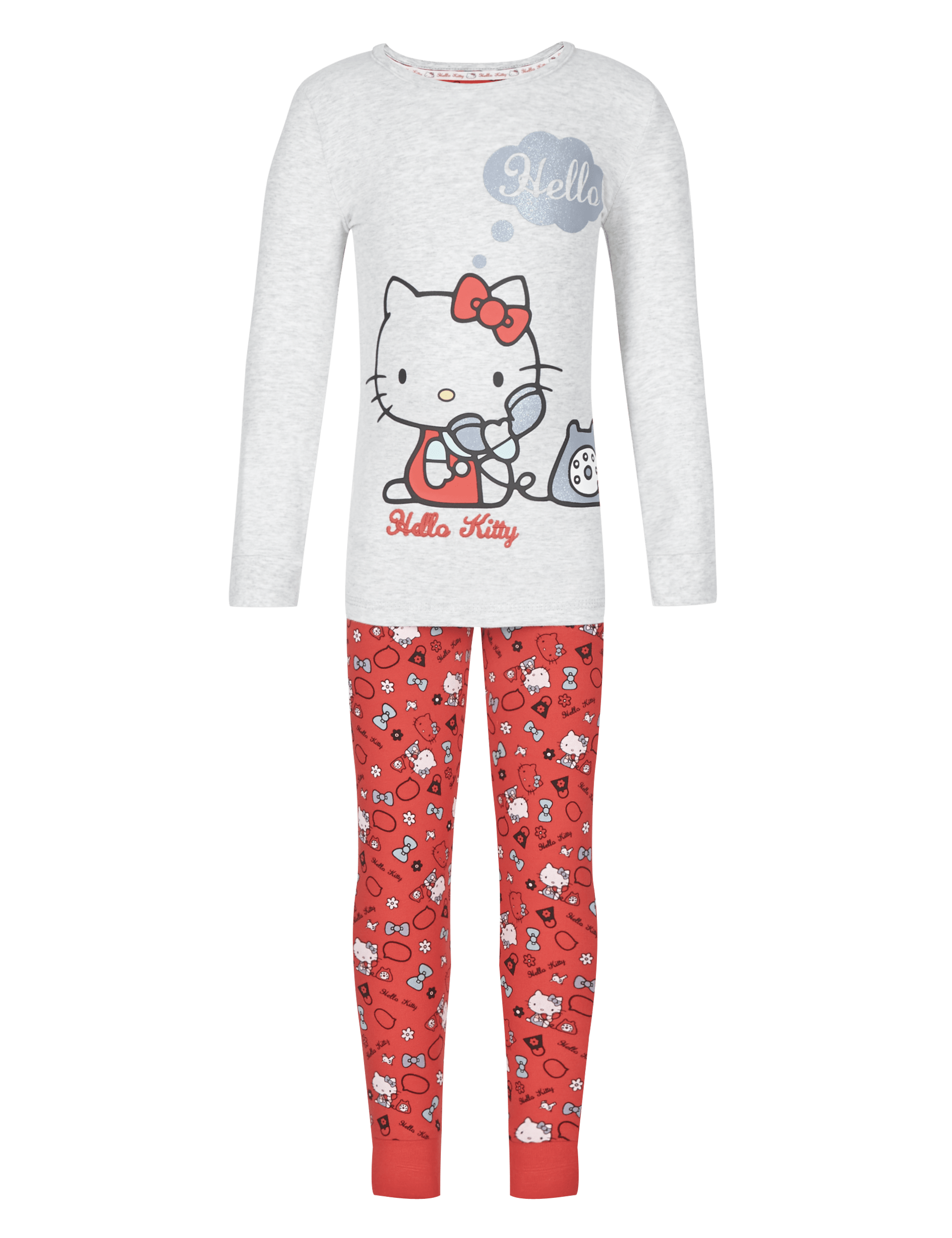 Hello Kitty Cotton Rich Stay Soft Pyjamas (1-7 Years) Image 2 of 4