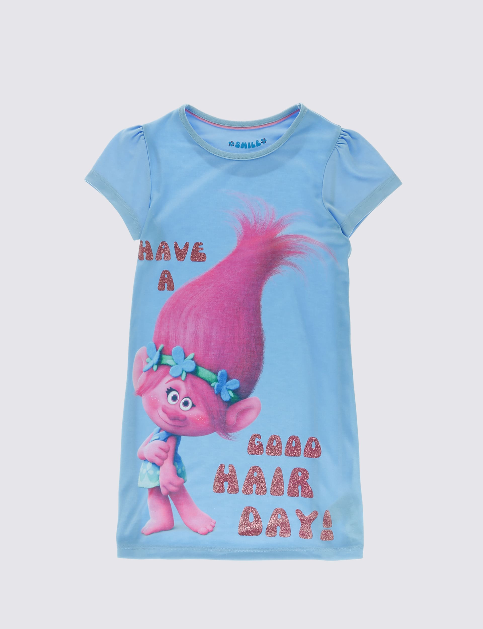 Long Sleeve Trolls Nightdress (1-7 Years) Image 2 of 6
