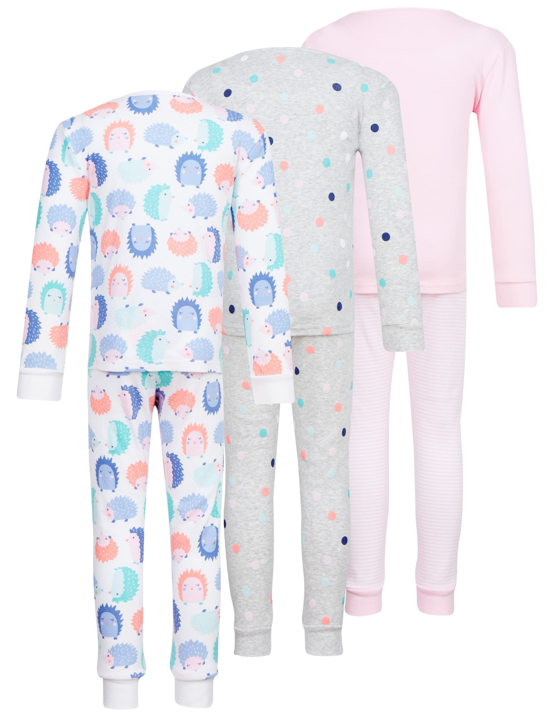 3 Pack Pure Cotton Hedgehog Pyjamas 1 8 Years M S