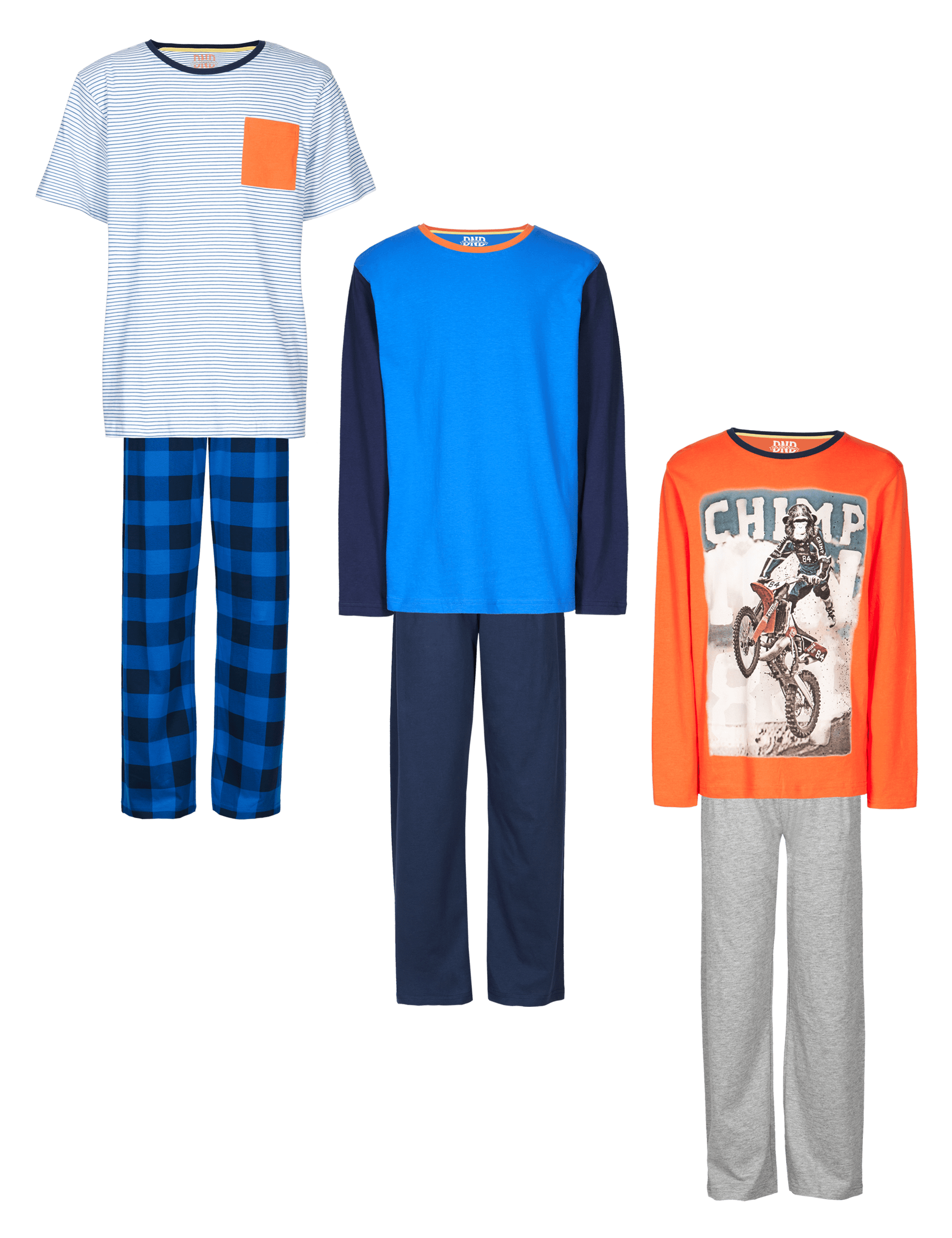 3 Pack Cotton Rich Assorted Pyjamas Image 2 of 7
